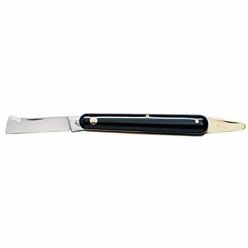 AUSONIA - 32045 NAVAJA INJERTADORA CON HOJA DE ACERO Y MANGO DE ASTA DE IMITACIÓN DE 20 CM, HOJA 8 CM