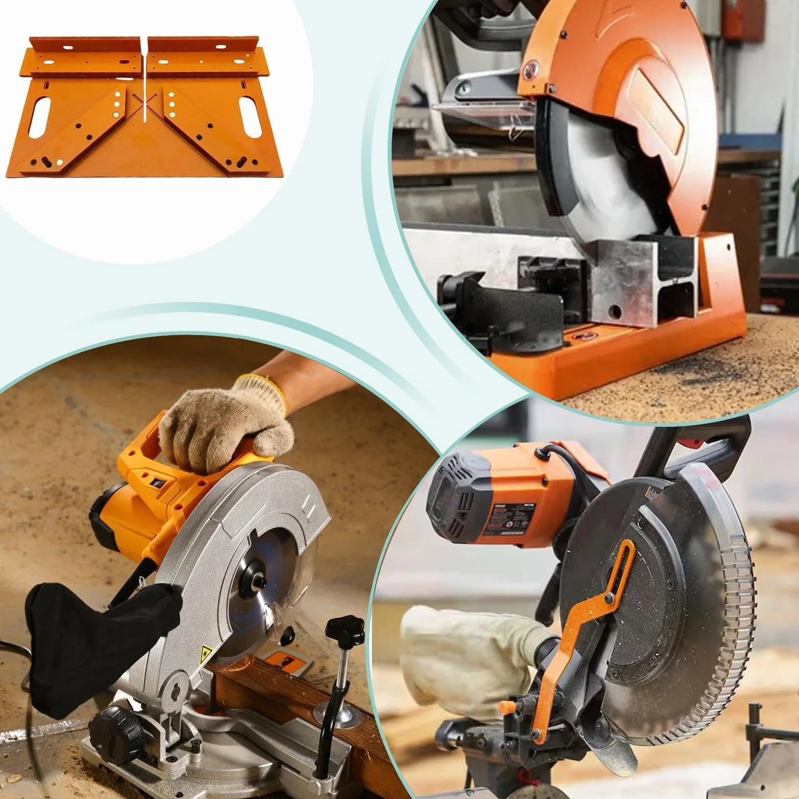 Guía corte ingletadora Plantilla Corte 45 Grados para Sierra de Mesa | Accesorios Con Precisión En Molduras, Marcos, Puertas Y Ventanas Para proyectos y trabajos de carpintería, bricolaje y