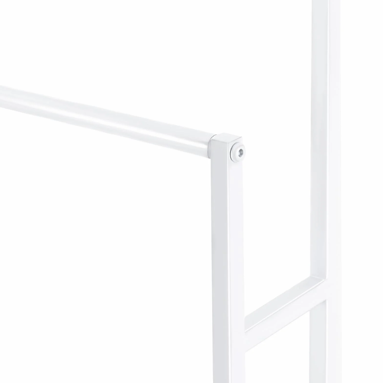 Toallero de pie de 3 niveles, de gran tamaño, con reposapiés ajustables, para dormitorio, baño, balcón, piscina, blanco