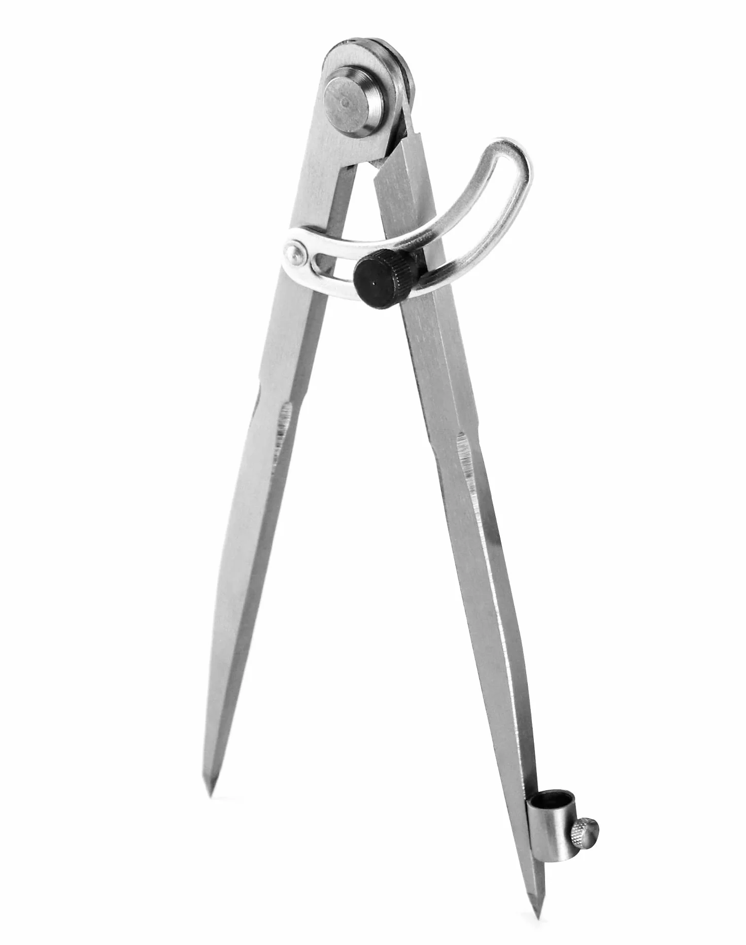 QWORK Divisor de Ala de Marcado de 200 mm, Brújulas de cuero con portalápices para geometría, dibujo