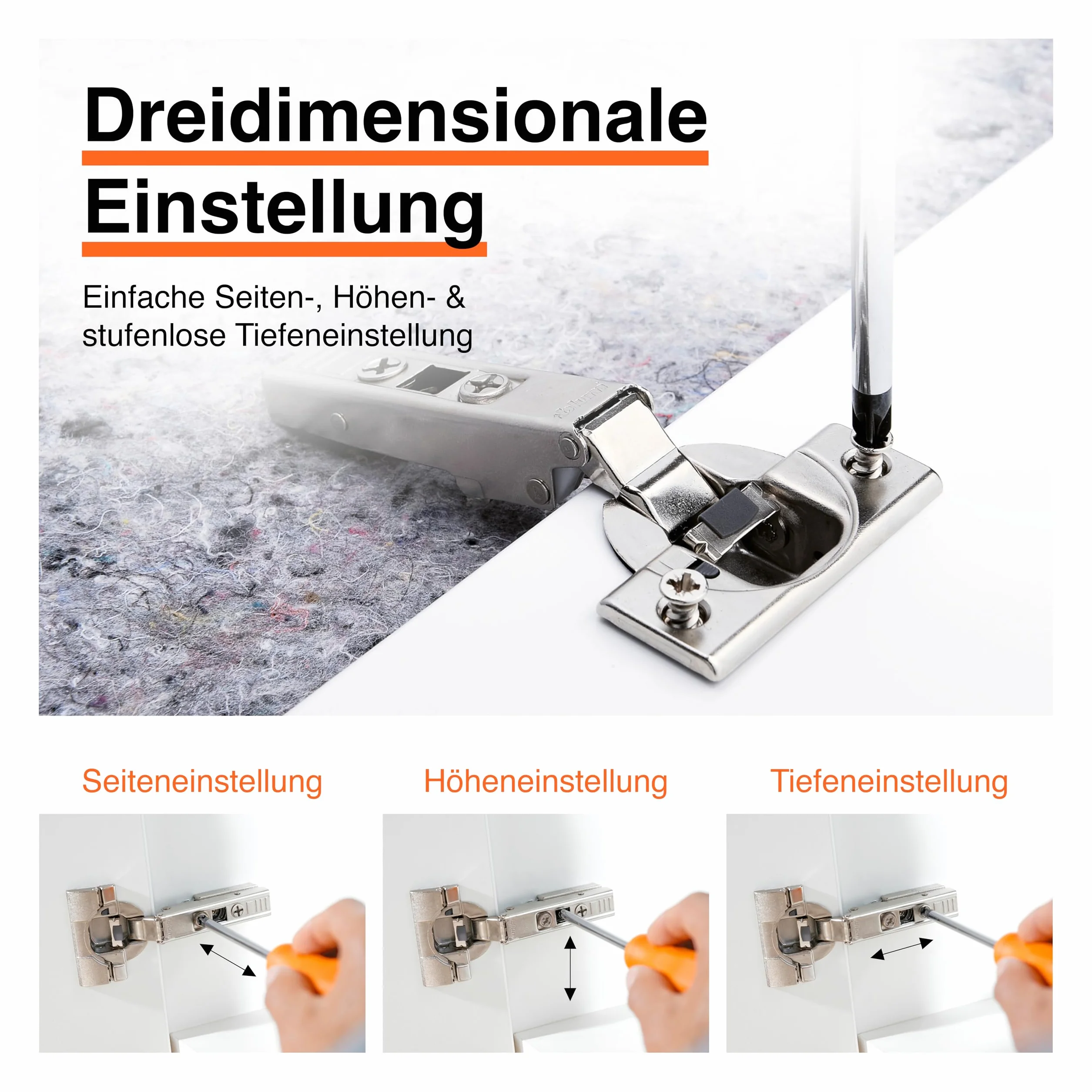 blum 10x bisagra para muebles CLIP top BLUMOTION 110° I bisagra de cazoleta Soft-close 35 mm I base en cruz CLIP montable por separado, distancia 0 mm | ajuste 3D del frente | Niquelado | angular