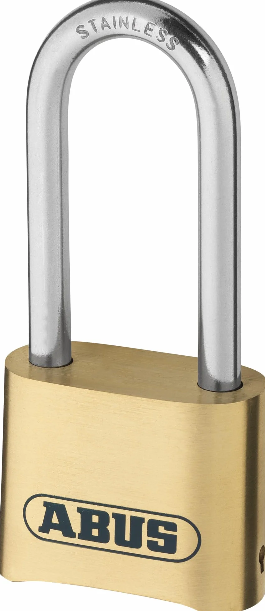 ABUS Candado de combinación 180IB/50HB63 - con arco alto - resistente a la intemperie - con código numérico personalizable - nivel de seguridad ABUS 5 - color latón