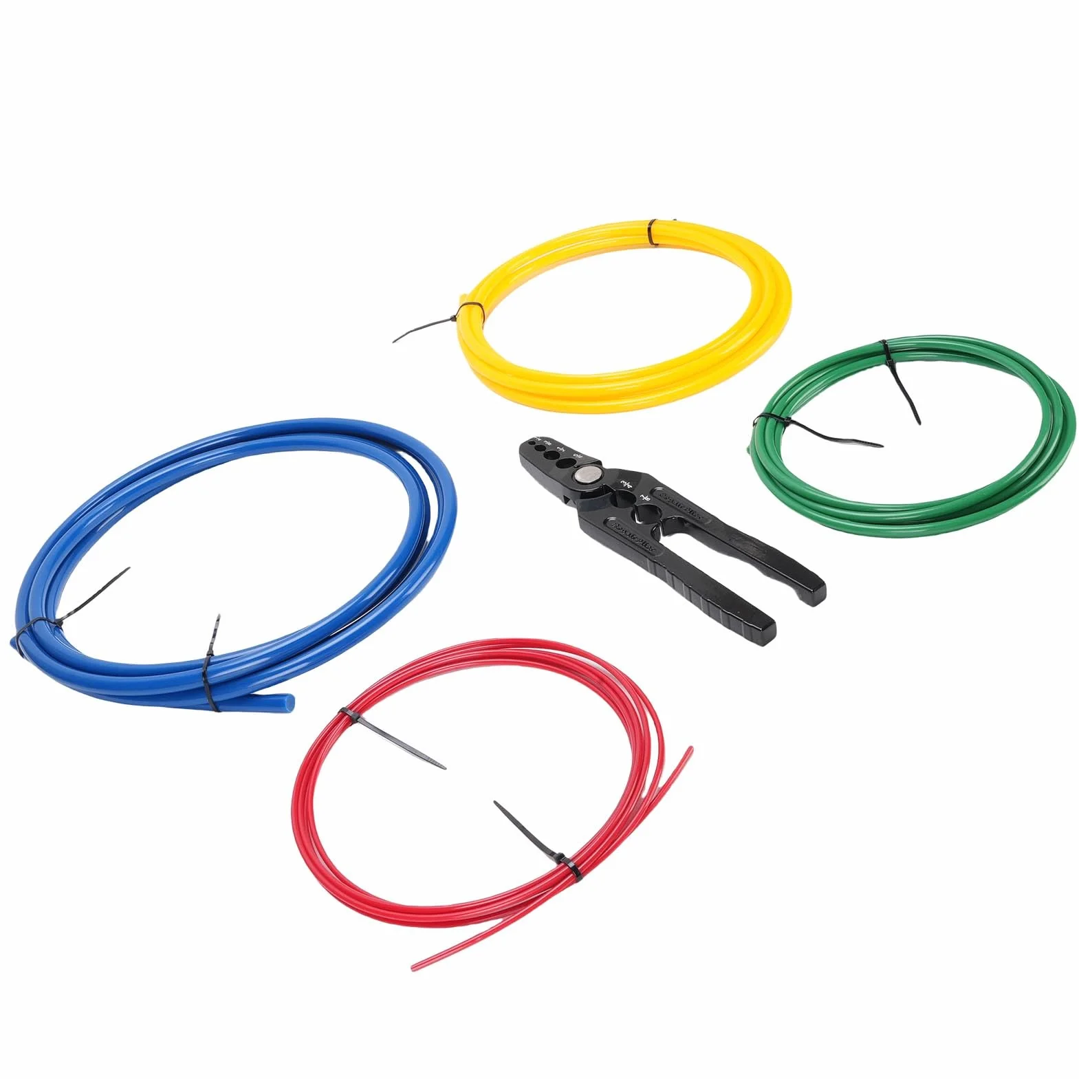 Aramox Kit Doblador de Tubos de Cobre con Alicates de Reparación de Aleación de Aluminio y Tiras Dobladoras de PE de 4 M, 4 Tamaños 1 a 5 8, Restaura Tubos Aplanados para Técnicos de Refrigeración