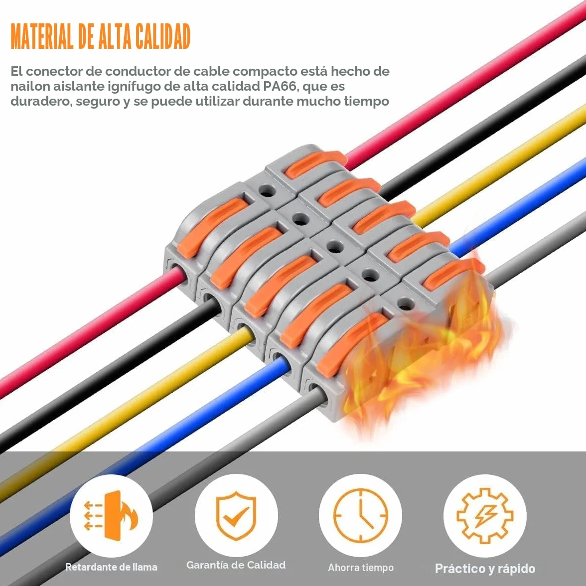 Conectores Electricos Rapidos Wago 34 Piezas Bornas de Conexion