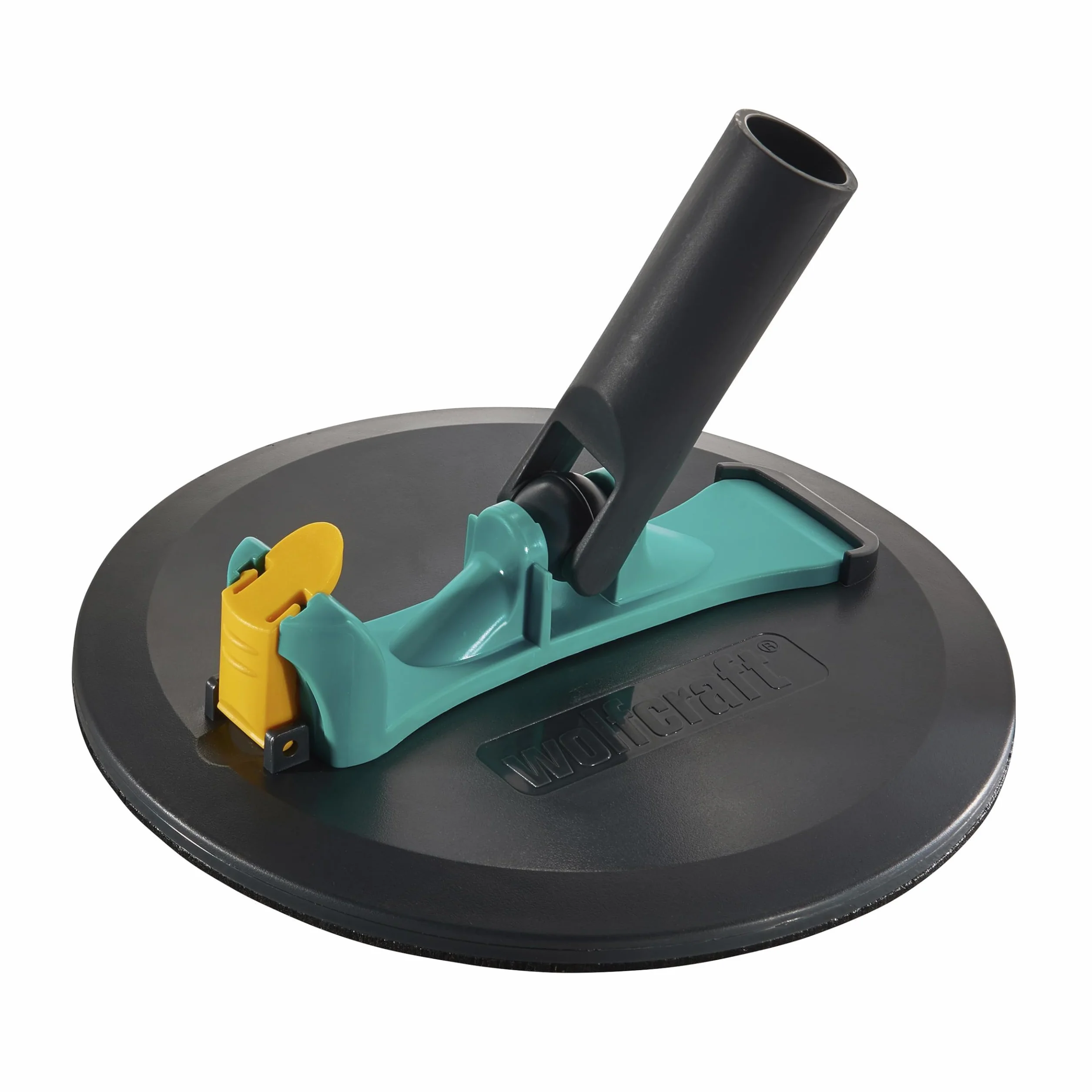 wolfcraft Juego de lijadora circular para placas de yeso, Ø 225 mm, 3 piezas I 4052000 I Para el lijado eficiente de superficies de placas de yeso en altura como por ejemplo techos y paredes