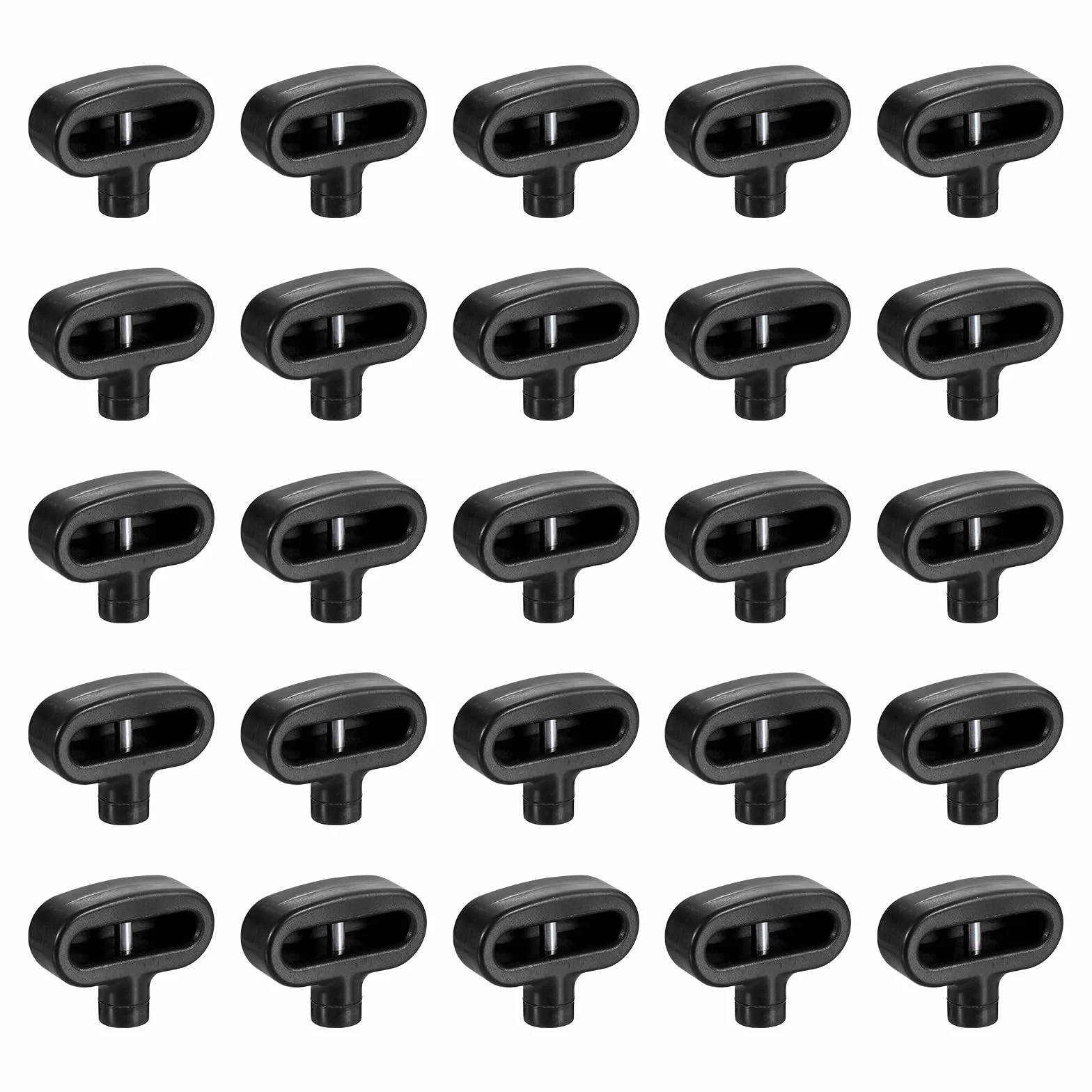 QUARKZMAN 50 Pcs de Cierres de Seguridad de Gancho en U para Panel Perforado, Cierres de Seguridad de Gancho en U, Cierres Antirrobo para Panel Perforado de Tiendas Detallistas, Negro