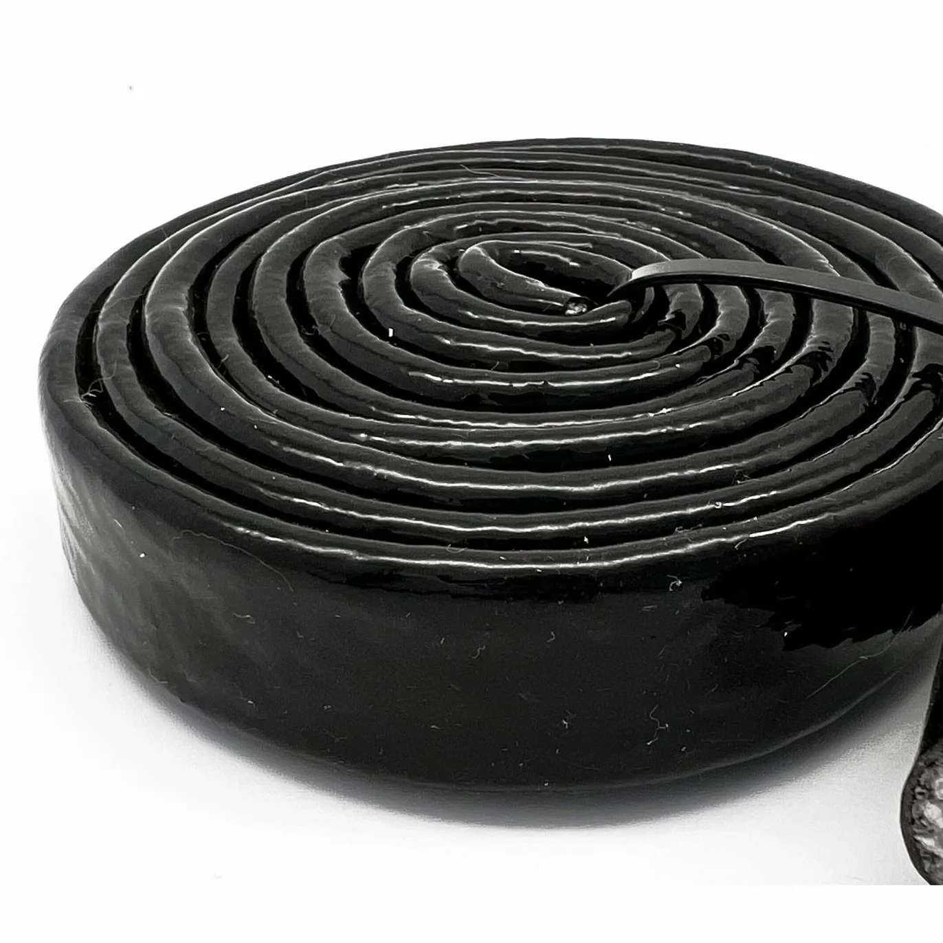 Funda térmica de fibra de vidrio recubierta de silicona negra de 25 mm de diámetro interior de 1 pulgada para líneas de manguera y cableado eléctrico, 10 pies