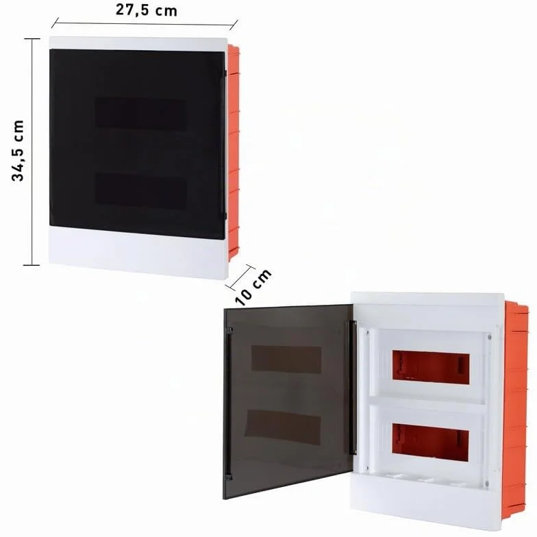 LION Electric Armario 2 filas 24 módulos IP40 caja distribución blanco