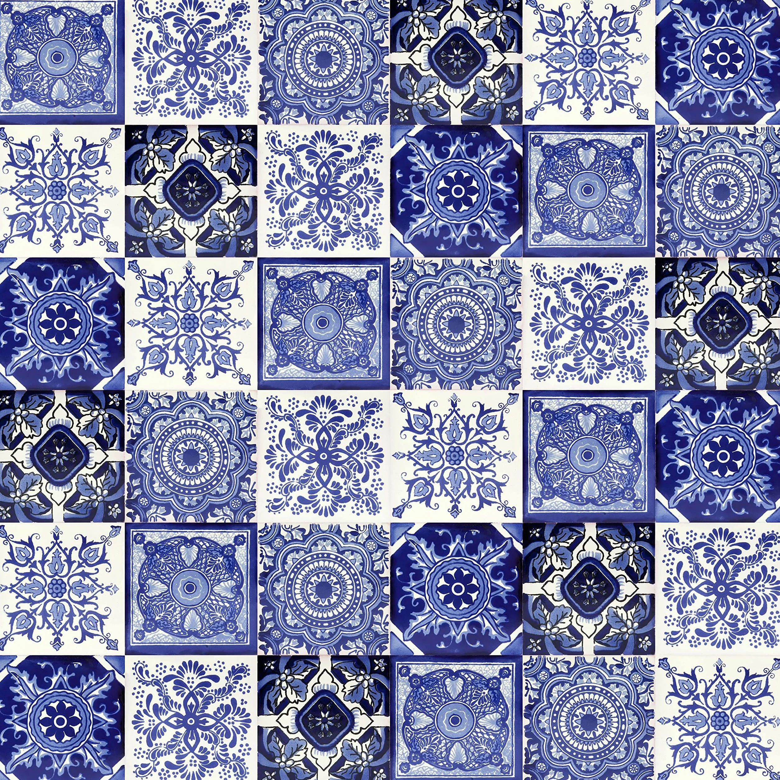 Cerames Tono - Original 30 azulejos de colores de México, pintados a mano, para mosaico, cada aprox. 10,5 x 10,5 cm para la cocina o el baño Azulejos decorativos.