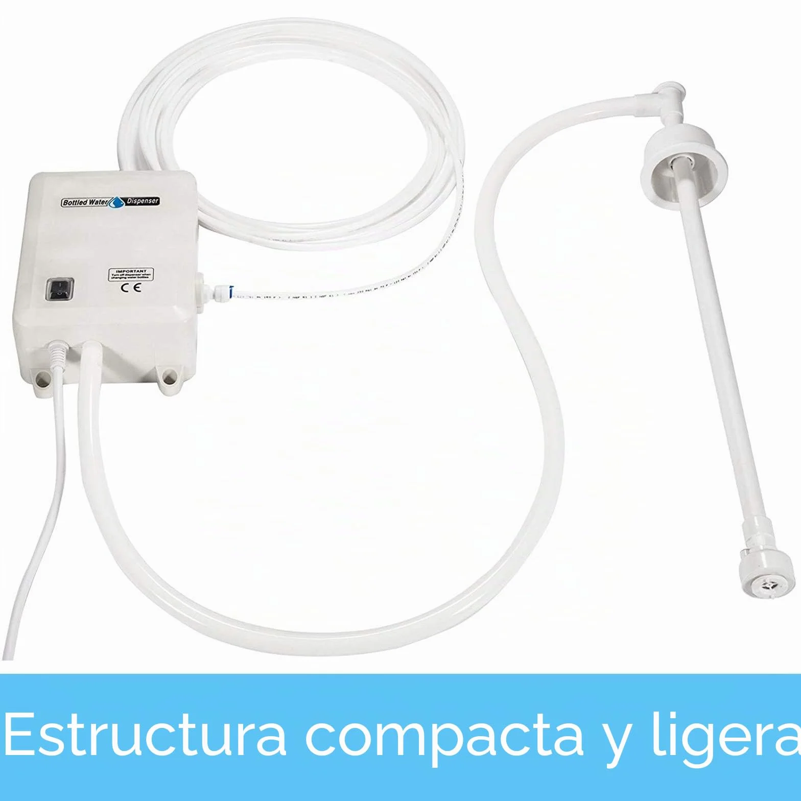 Bomba Dispensadora de Agua Eléctrica de 3.8L con Tubería de PE de 20 Pies