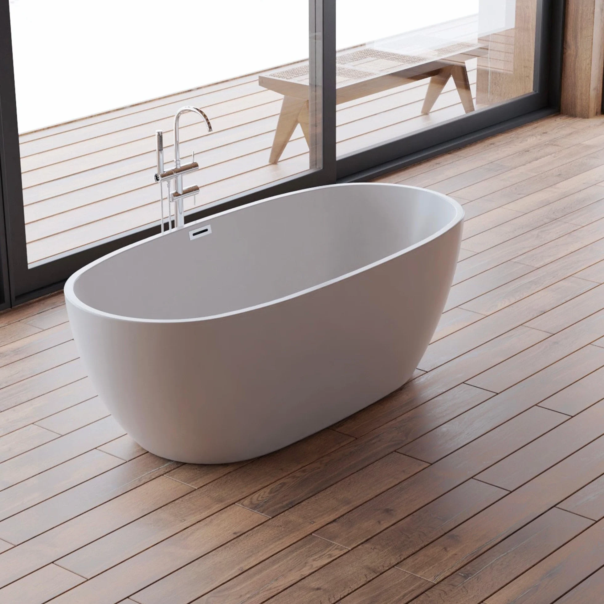 SPALINA Samba - Bañera exenta Oval L. 170 x l. 79 cm