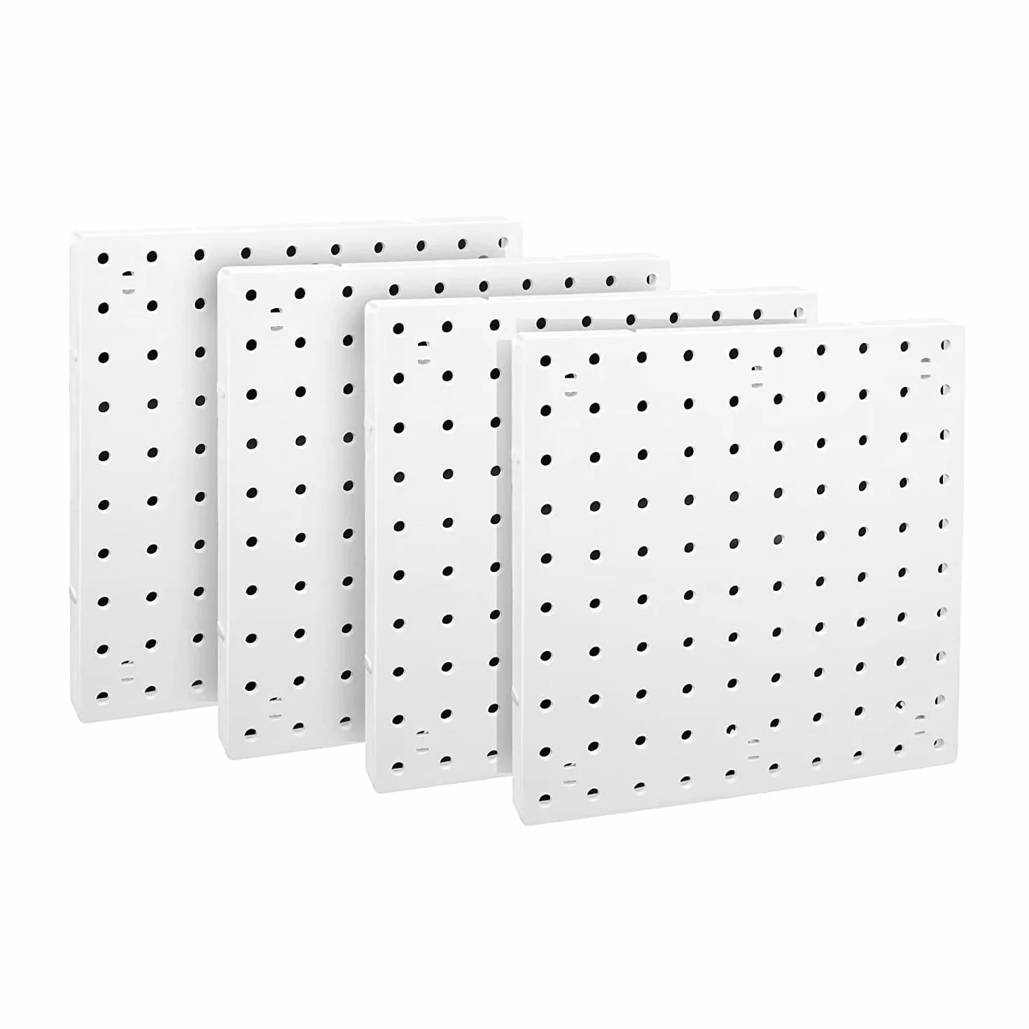 Tablero Perforado de Pared 4 Piezas para Colgar en Sala de Manualidades, Garaje, Cocina y Salón