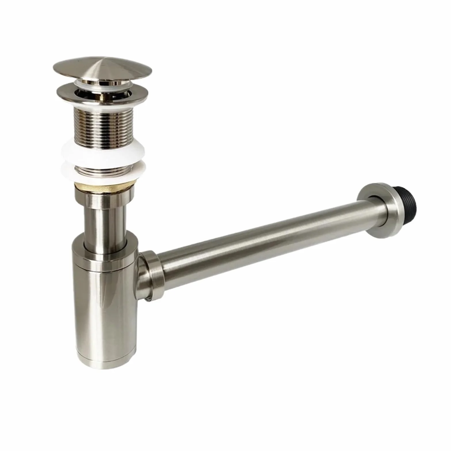 Sifón for lavabo de baño níquel cepillado, moderno juego tapón filtro emergente Para Fregaderos(Nickle NO Ovflow)