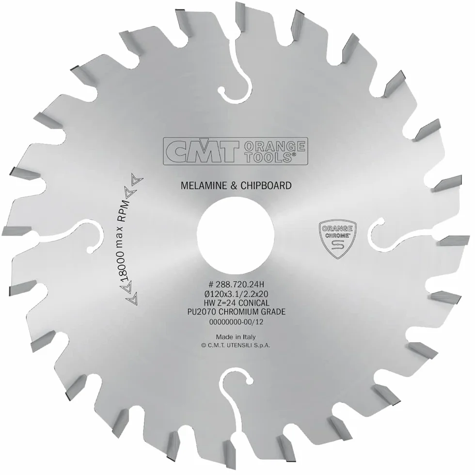 CMT 288.720.24H - Sierra incisora conica de cromo hw 120x3,1-4.3/2.2x20 z24