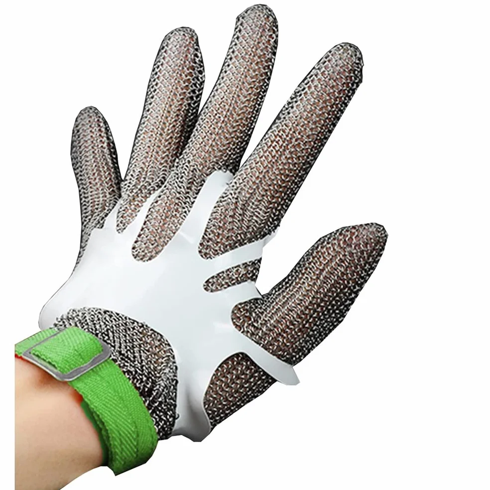 Guantes de Trabajo Anticorte Guantes anticorte for carpintería, guantes de trabajo de seguridad for hombres y mujeres, guantes resistentes a puñaladas Chainmail de Metal ( Size : A pack of one/XS )