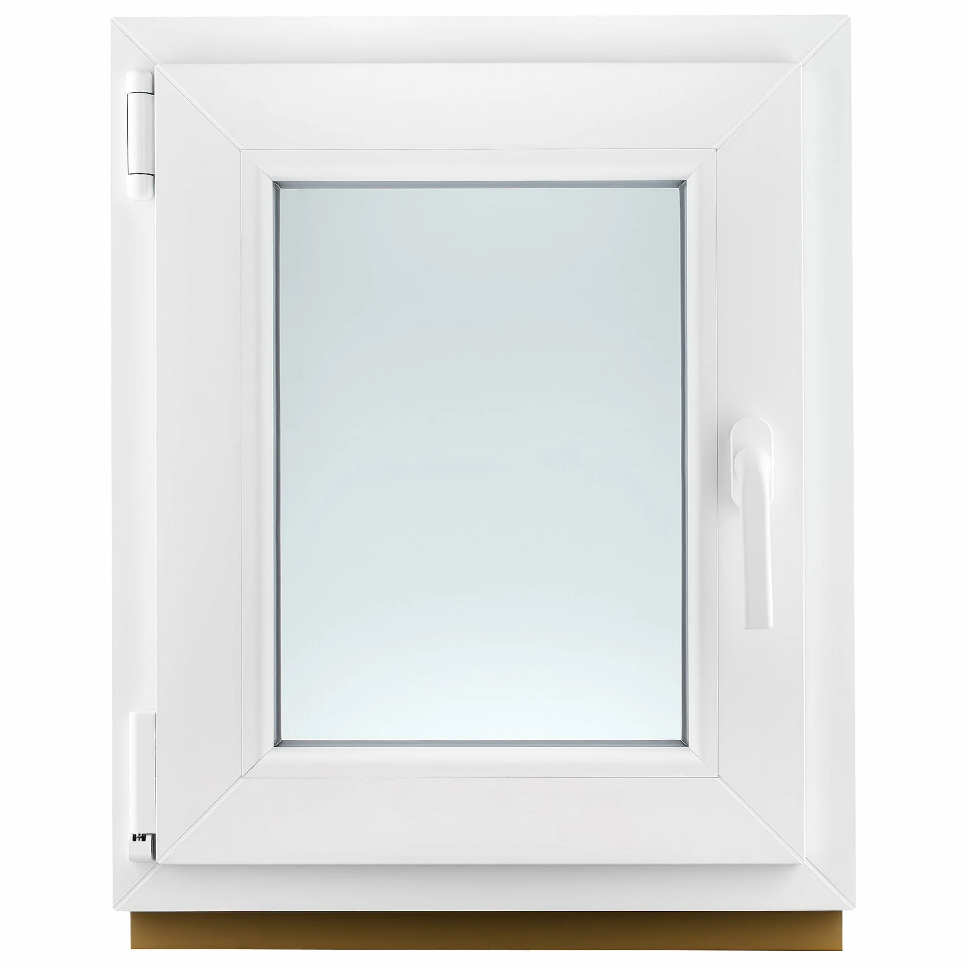 Ventana de PVC - Ventana de Plástico - Resistente a las Influencias Ambientales - Protección Contra Robo - Aislamiento Contra Ruido, Viento - Blanco Satinado - 500x600cm - 4s-16ar-4i