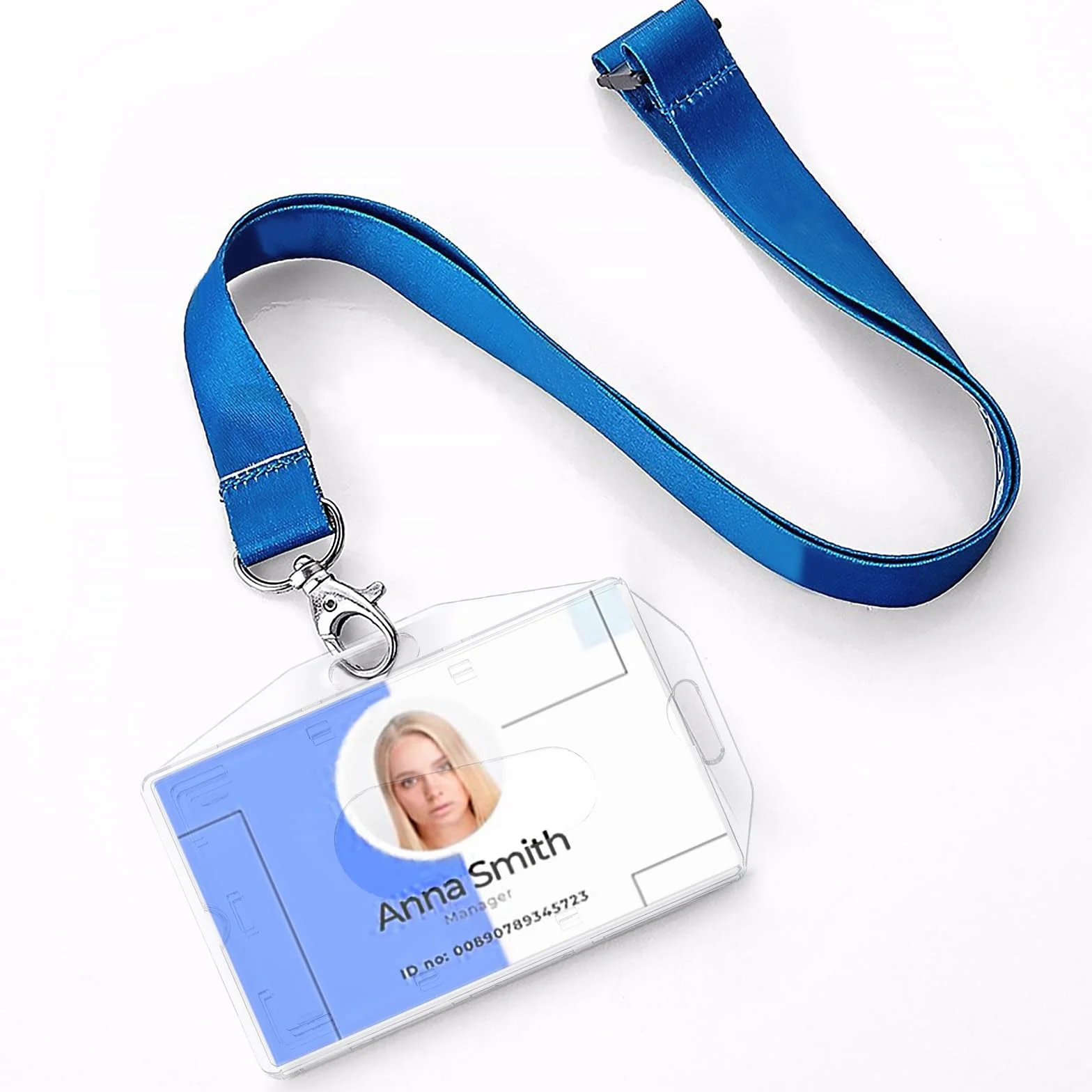 Redamancy 2 Pcs Badge Holder Vertical y Horizontal Tarjetas de Porta Tarjetas Identificativas con Ranura para el Pulgar
