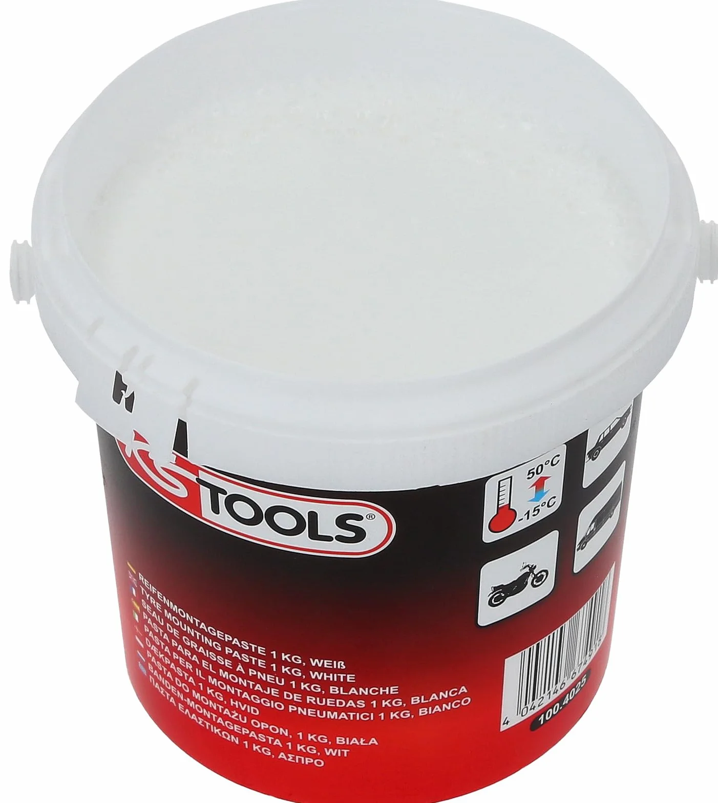 KS Tools - 100.4025 - balde de grasa para neumáticos - blanco - 1 kg