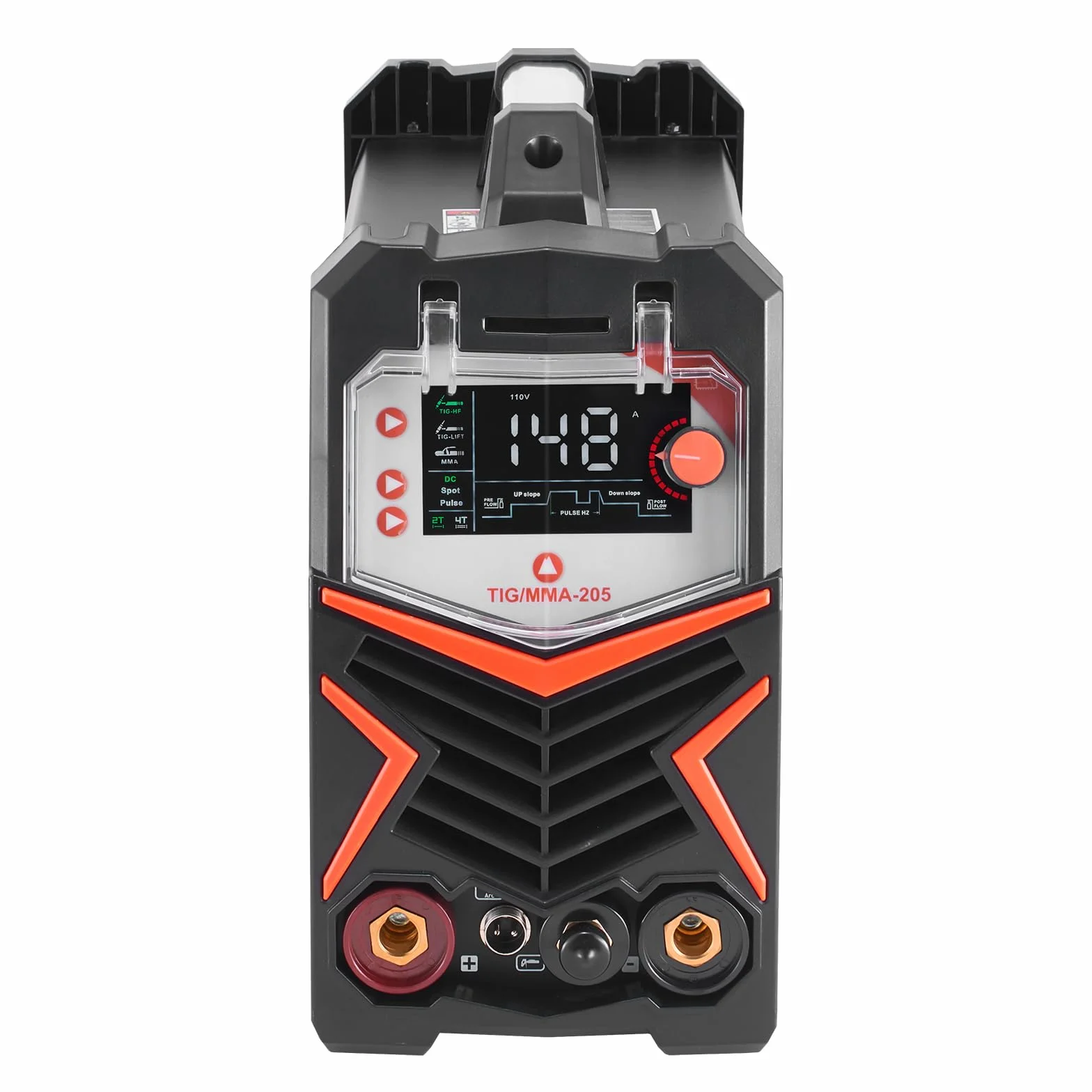 VEVOR Máquina de Soldar TIG 3 en 1 de 205 A, Pantalla LED Grande, Máquina de Soldadura TIG con Inversor IGBT y Arranque de Alta Frecuencia, TIG CC/TIG Pulsado CC/MMA, Varilla, 388 x 160 x 310 mm