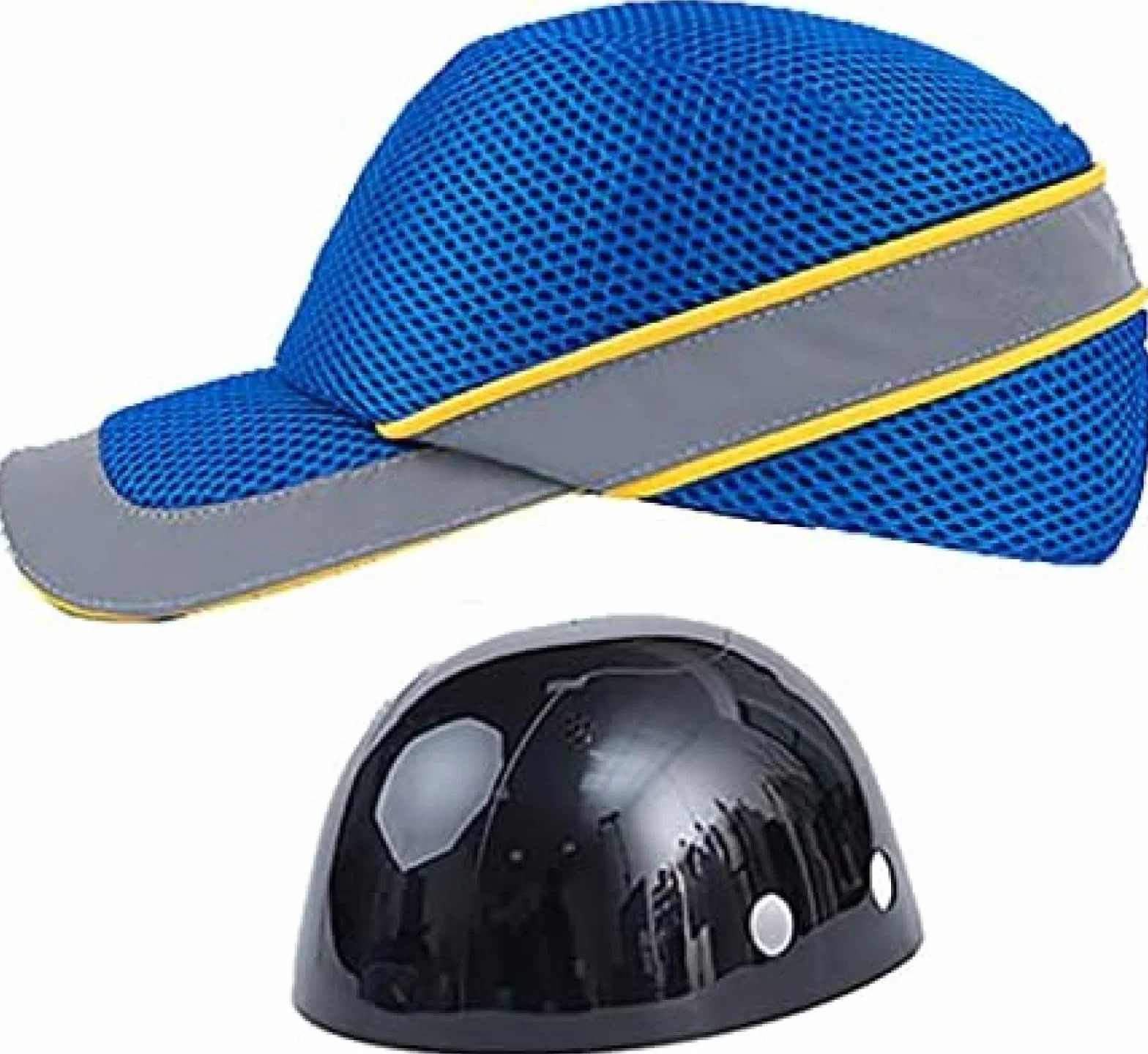 Casco de Seguridad Gorra anticolisión Gorra de béisbol portátil Ligera Carcasa Interior de ABS Tela de algodón cómoda Banda para el Sudor Engrosada Tamaño de Almohadilla EVA 58-62 CM Muchos