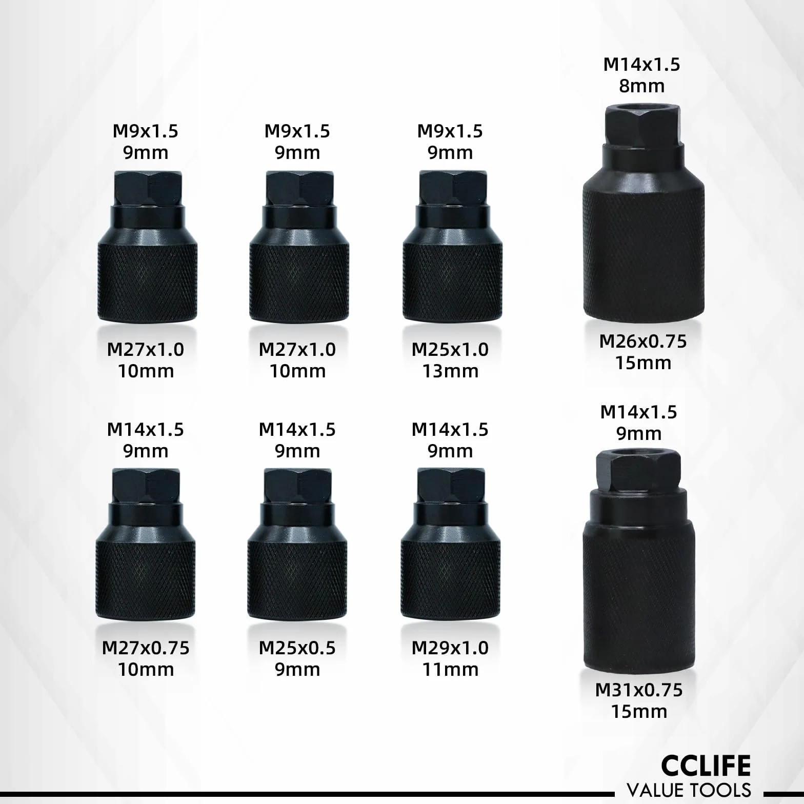 CCLIFE 21 Piezas Extractor de inyector neumático Extractor de inyectores Diesel con Adaptador