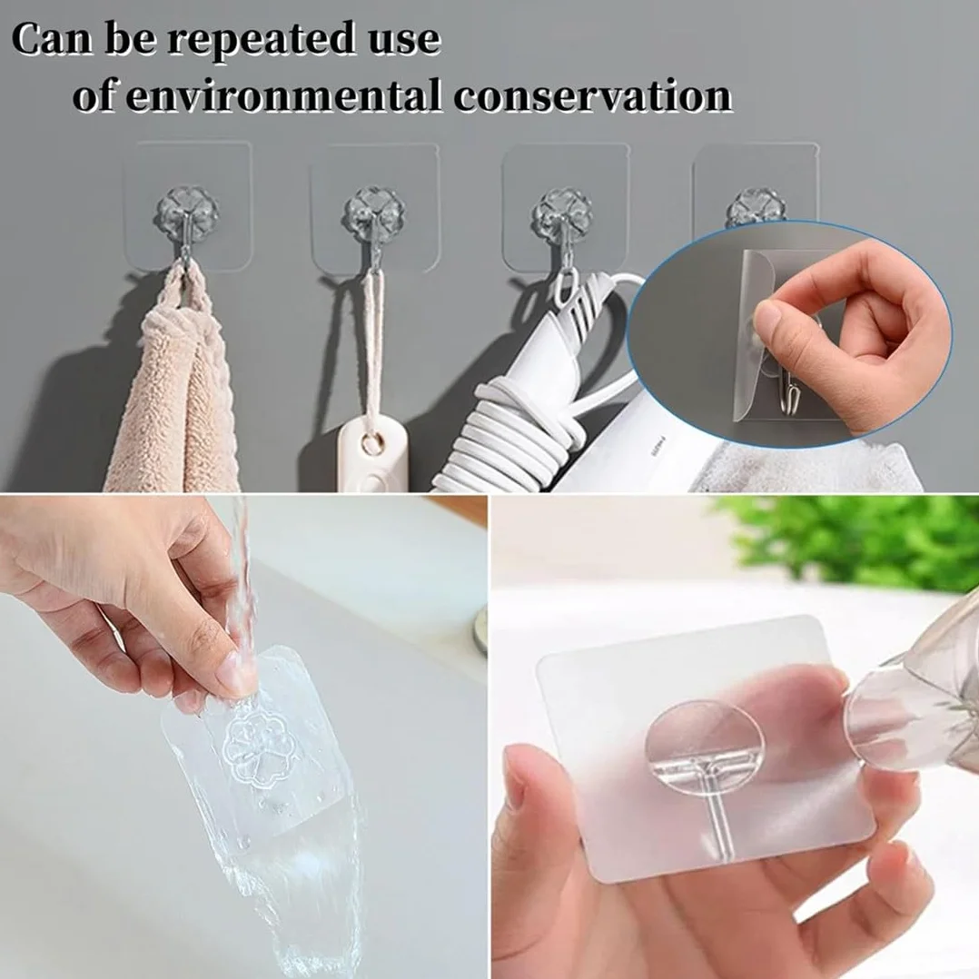 PAIDASHU Ganchos autoadhesivos, Ganchos para Colgar, Colgadores Adhesivos Resistentes, Paquete de 25 Ganchos de Pared Adhesivos, Máximo 10 kg, Sin Uñas, para Baño, Cocina, Toallas y Más