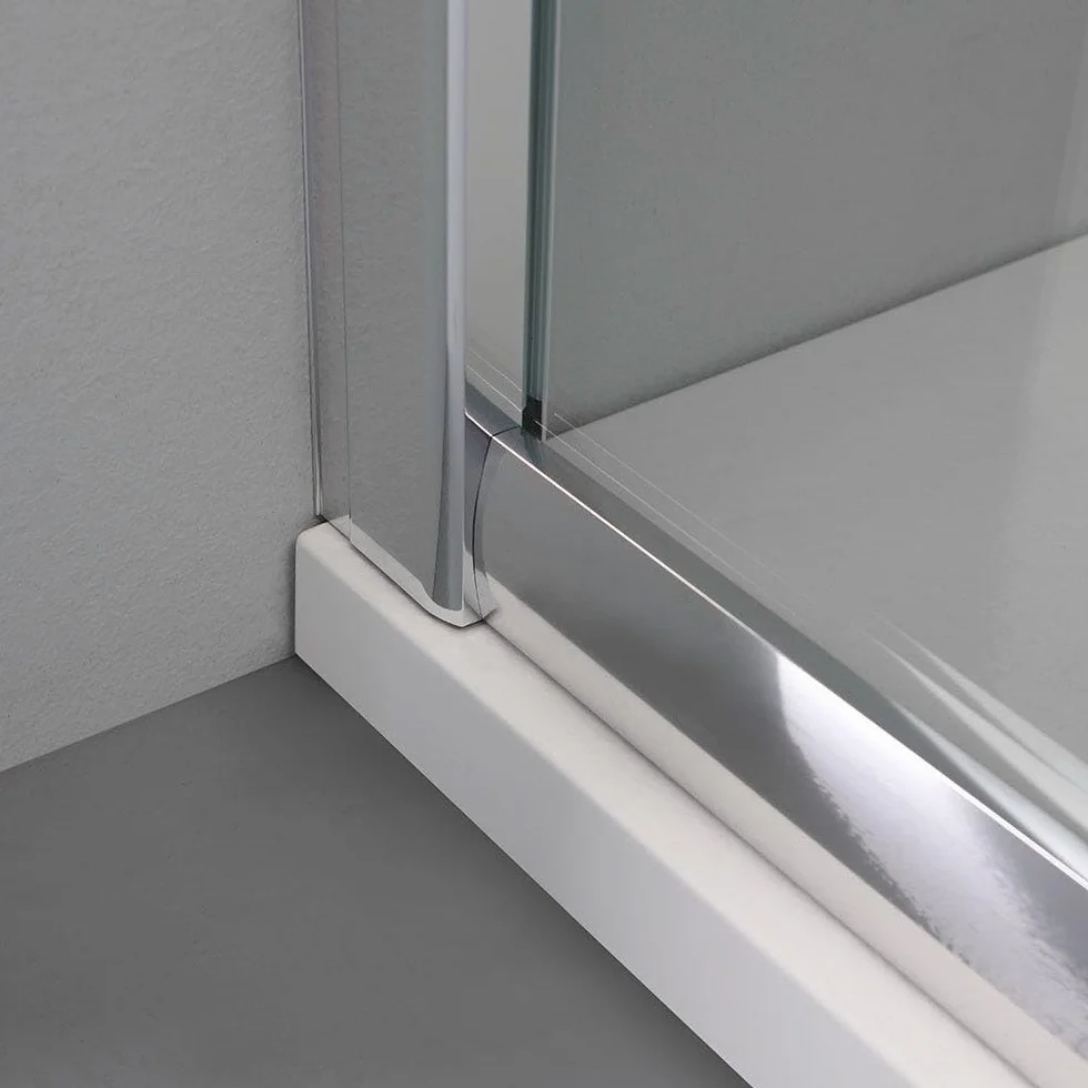 Kiamami Valentina - Ducha 70x120 con apertura en esquina, transparente, estructura de aluminio | Giada