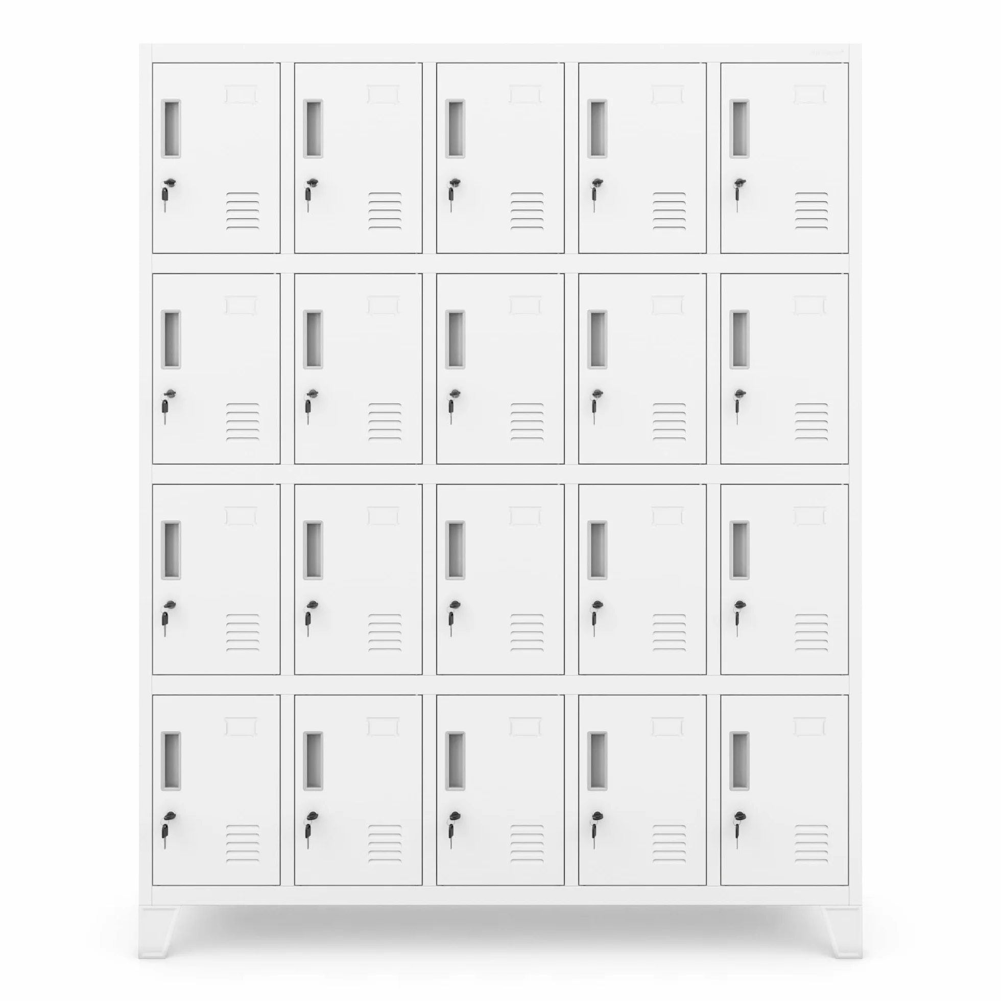 Armario Metálico 5B4A 20 Compartimentos 172x136x45 cm Blanco