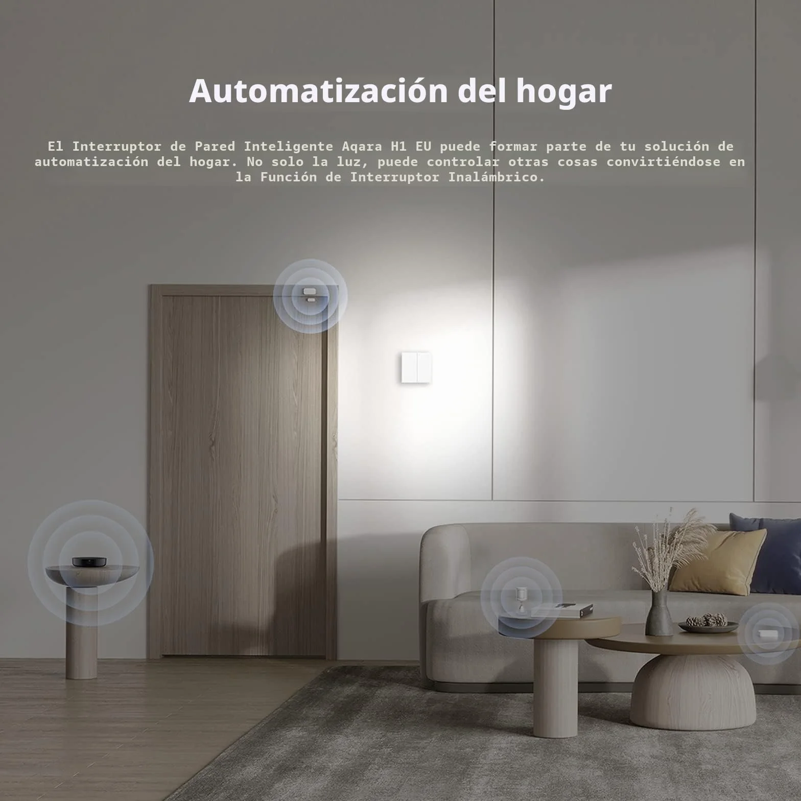 Aqara Interruptor remoto multifunción con conductor neutro ZIgBee Smart Home, compatible con HomeKit, Alexa, Google Assistant estándar europeo, fácil montaje, color blanco
