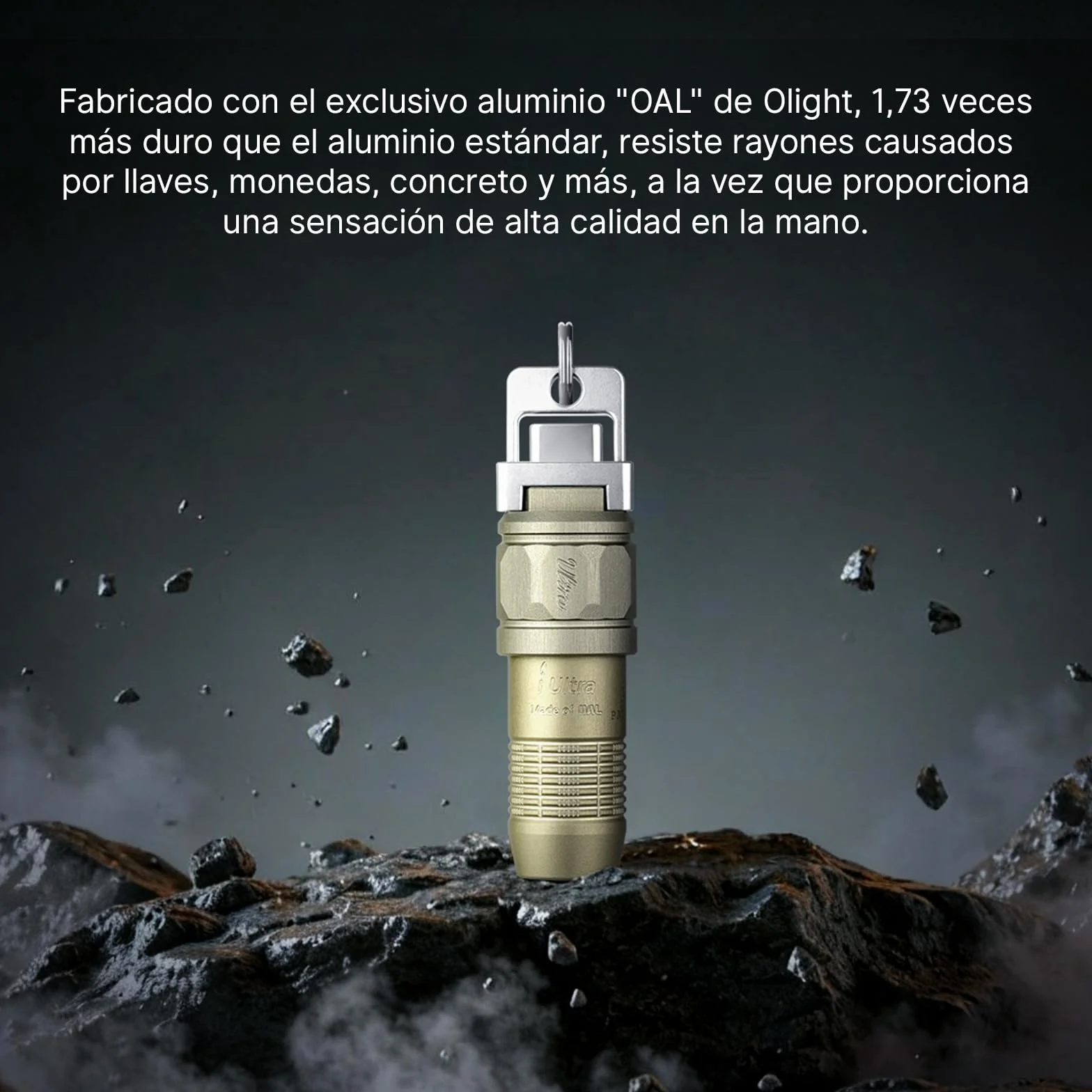 OLIGHT iUltra Linterna de llavero 80 lúmenes EDC Minilinterna USB-C Recargable con Base MagnéticaIntegrada, Linterna LED Compacta de Alto Rendimiento Para Uso Diario (Verde Oliva)