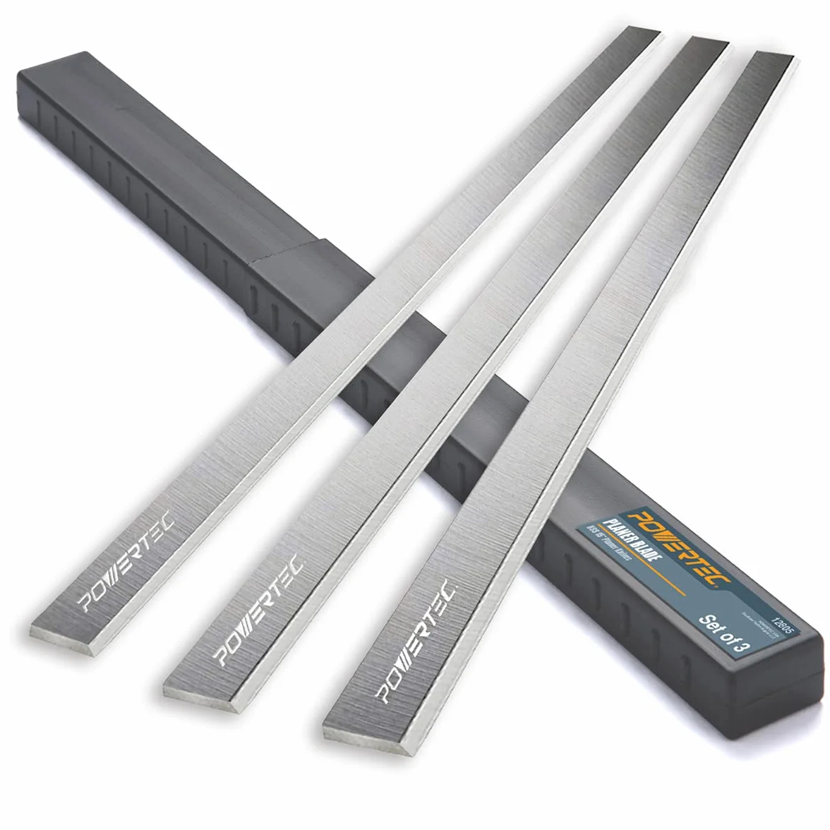 Powertec 128051 38,1 cm por 2,54 cm por 1/8-inch HSS Cepillo Cuchillos, juego de 3