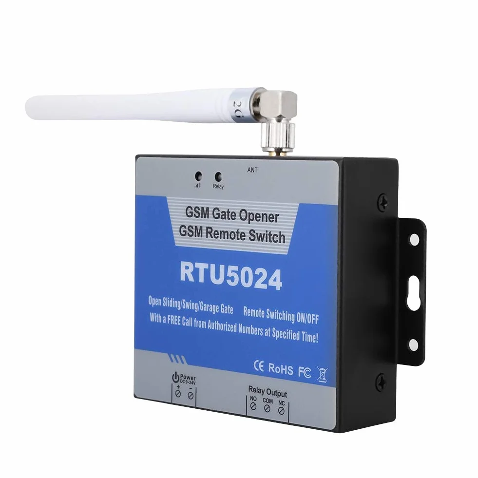 GSM Gate Opener, RTU 5024 Access Controller, Remote On / Off Switch Llamada gratuita SMS Command Support 850/900/1800 / 1900MHz
