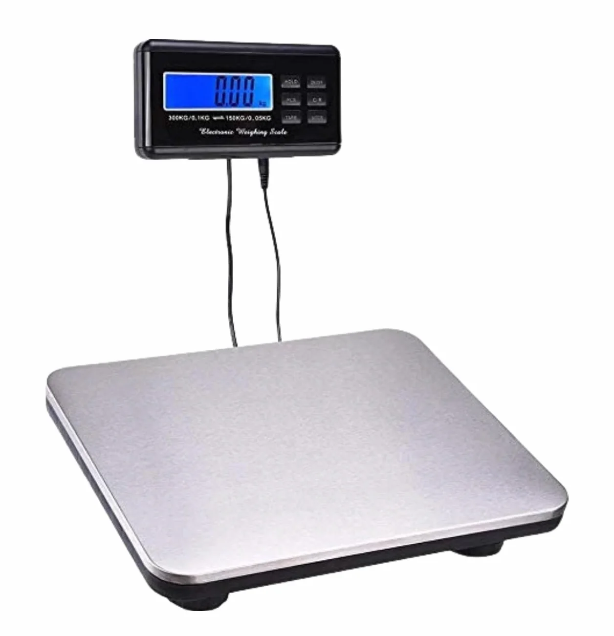 Balanza de Plataforma Industrial 300 kg Bandeja de Acero Inoxidable LCD Digital Profesional
