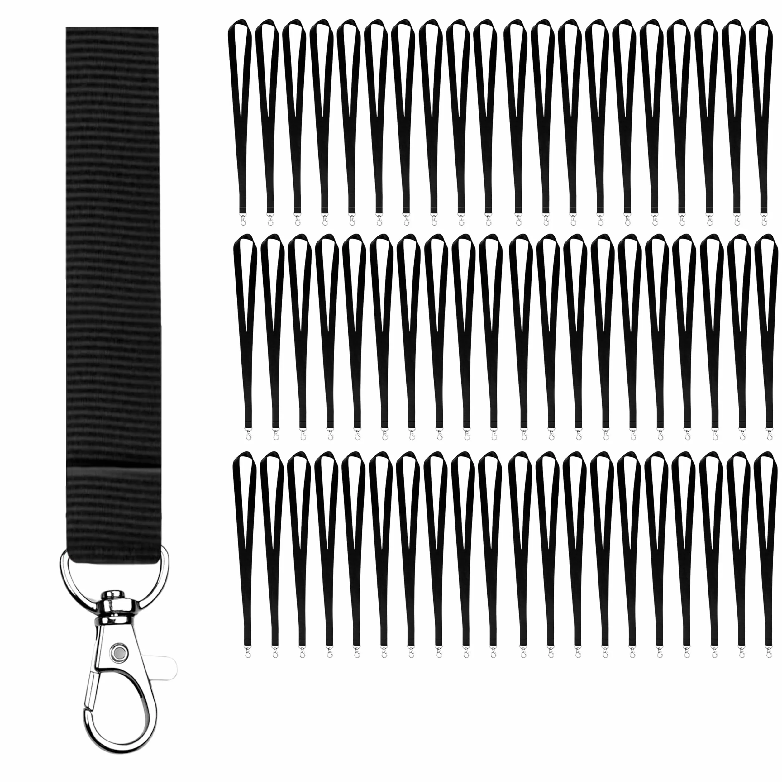 Lote Lanyards Colores Poliéster 2cm x 46cm Gancho Metálico para Cuello Llaves Tarjetas Identificativas
