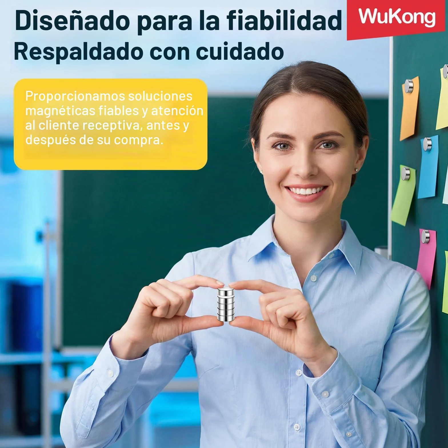 Imanes de neodimio Wukong 10x3mm Paquete de 20 mini imanes redondos fuertes para tablero magnético nevera