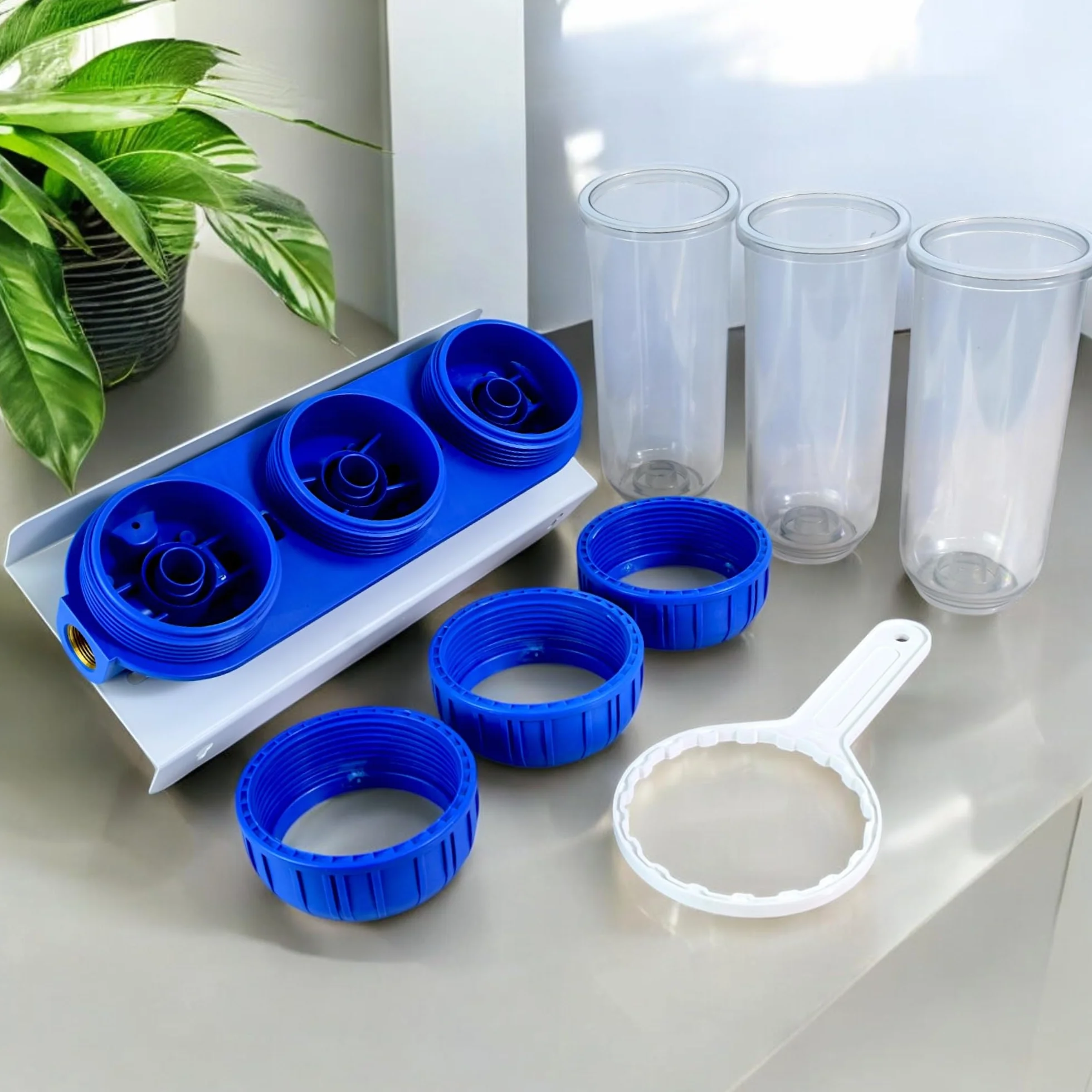 Sistema Portador de Filtro para Agua, Ampolla de 254mm (10"), Transparente (3^ ETAPAS - 1")