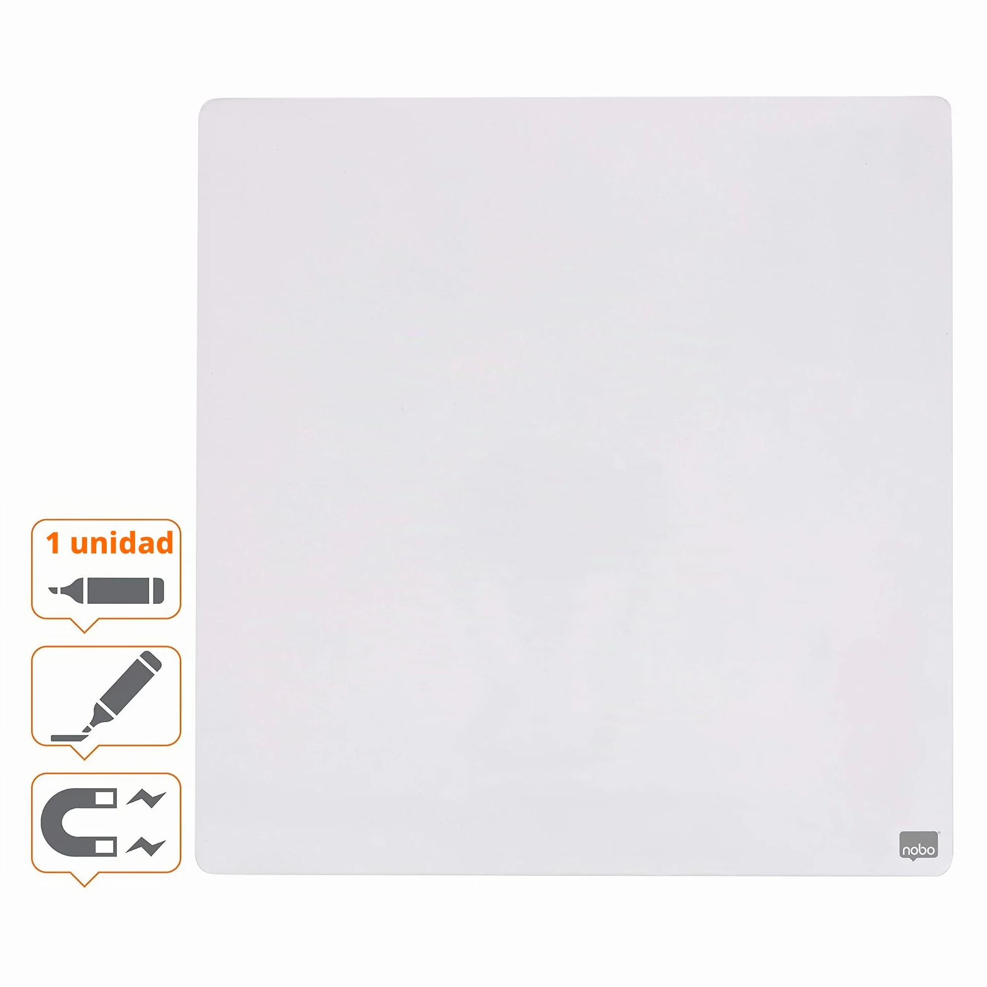 Nobo Pizarra Magnética 360x360 mm Blanca Borrado en Seco