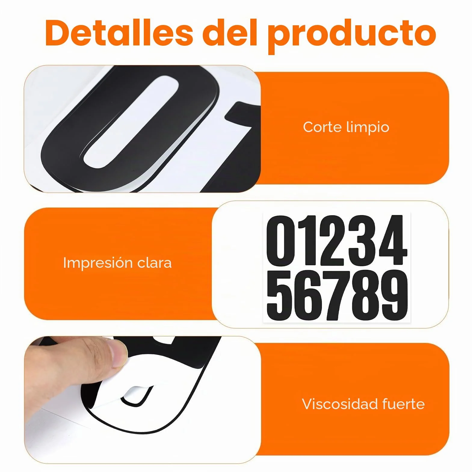 100 pcs Números Adhesivos Grandes, 10 cm, Pegatinas de Números para Casa y Exterior, Calcomanías de Números Negros para Puertas, Ventanas y Coches, Numeración Exterior Duradera