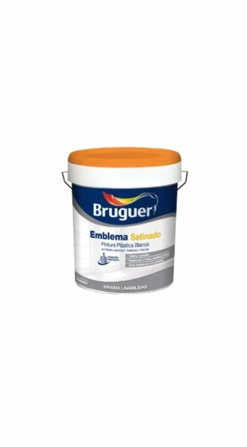 Bruguer Pintura Plástica Emblema Satinado Blanco (4 L)