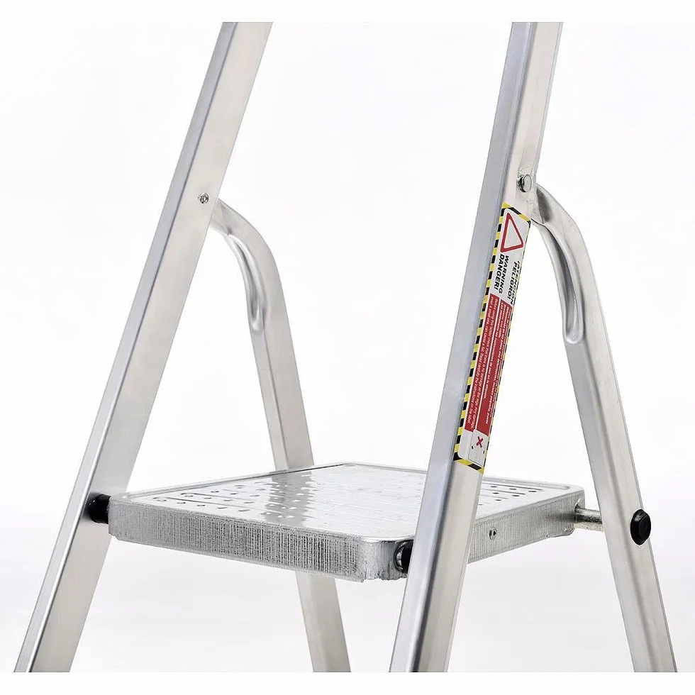 Oryx Escalera Aluminio 3 Peldaños Plegable, Uso doméstico, Antideslizante, Ligera y Resistente