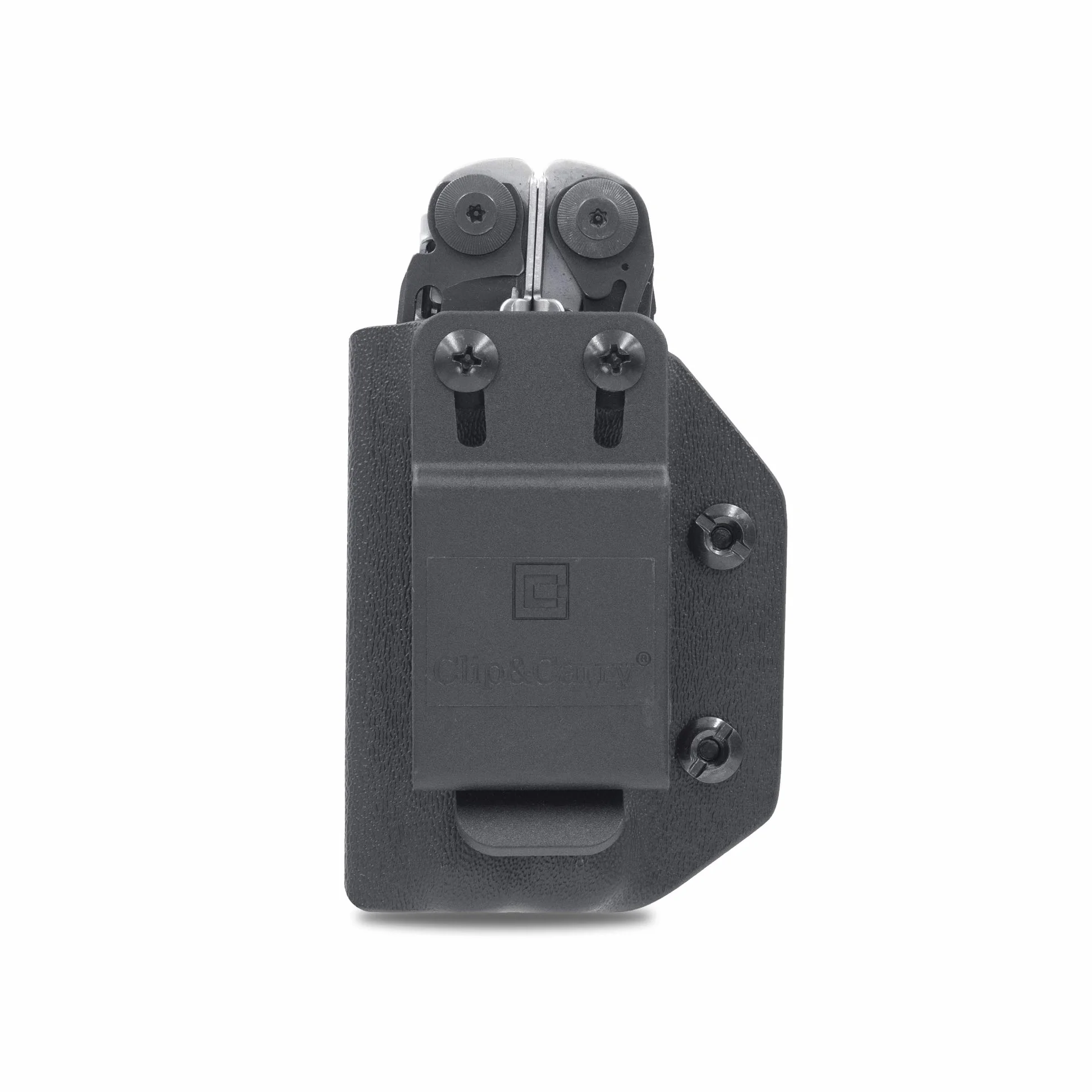 Clip & Carry Kydex - Funda Multiherramienta para LEATHERMAN Surge, Fabricada en Estados Unidos (Multiherramienta no incluida) EDC Multi Herramienta Funda para Soporte (Negro)