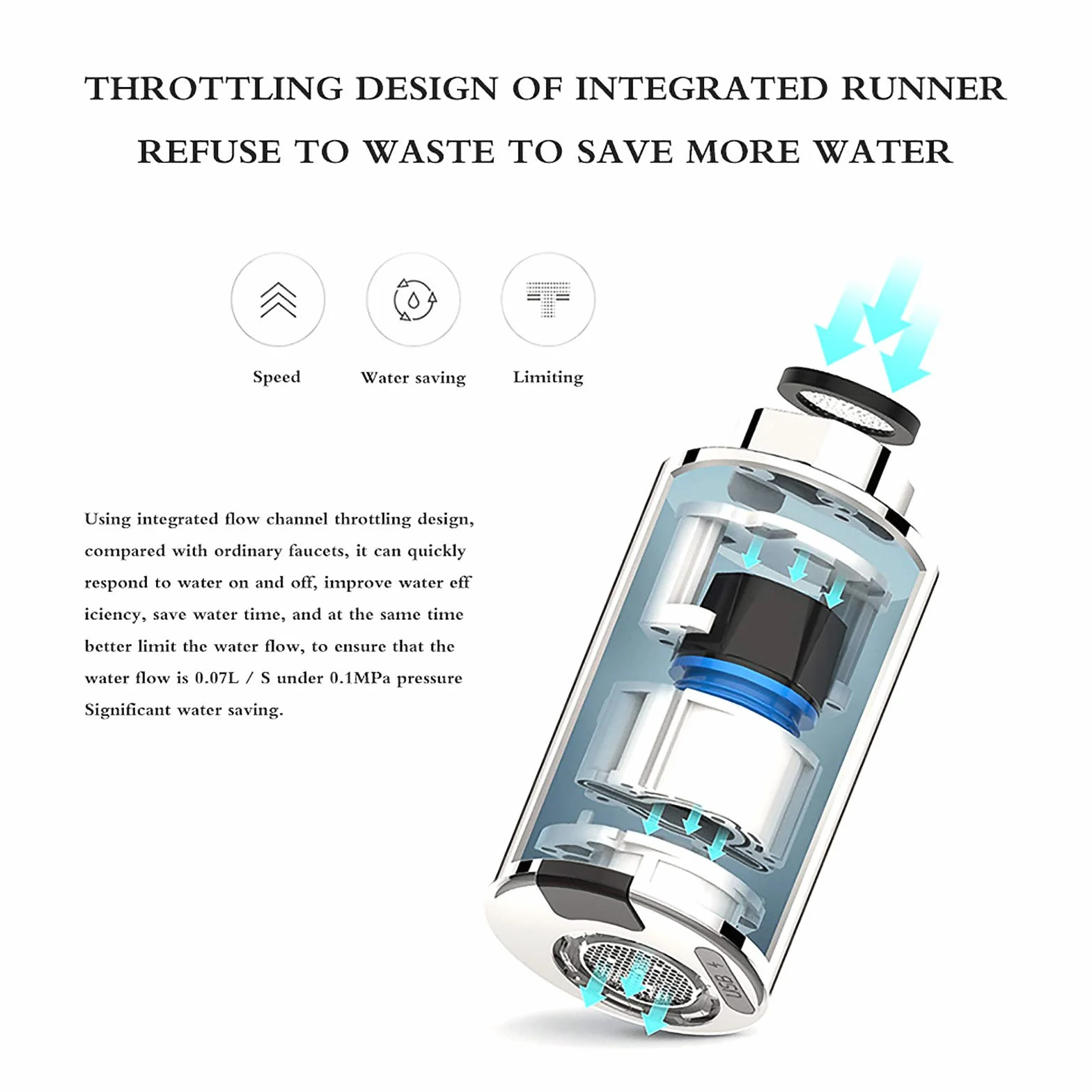 Grifo Inteligente Por Infrarrojos Automático Sin Contacto Con Sensor De Lavado De Manos Con Agua Fría Que Ahorra Agua, Apto Para Boquillas M22 Y M24, Metal Pulido