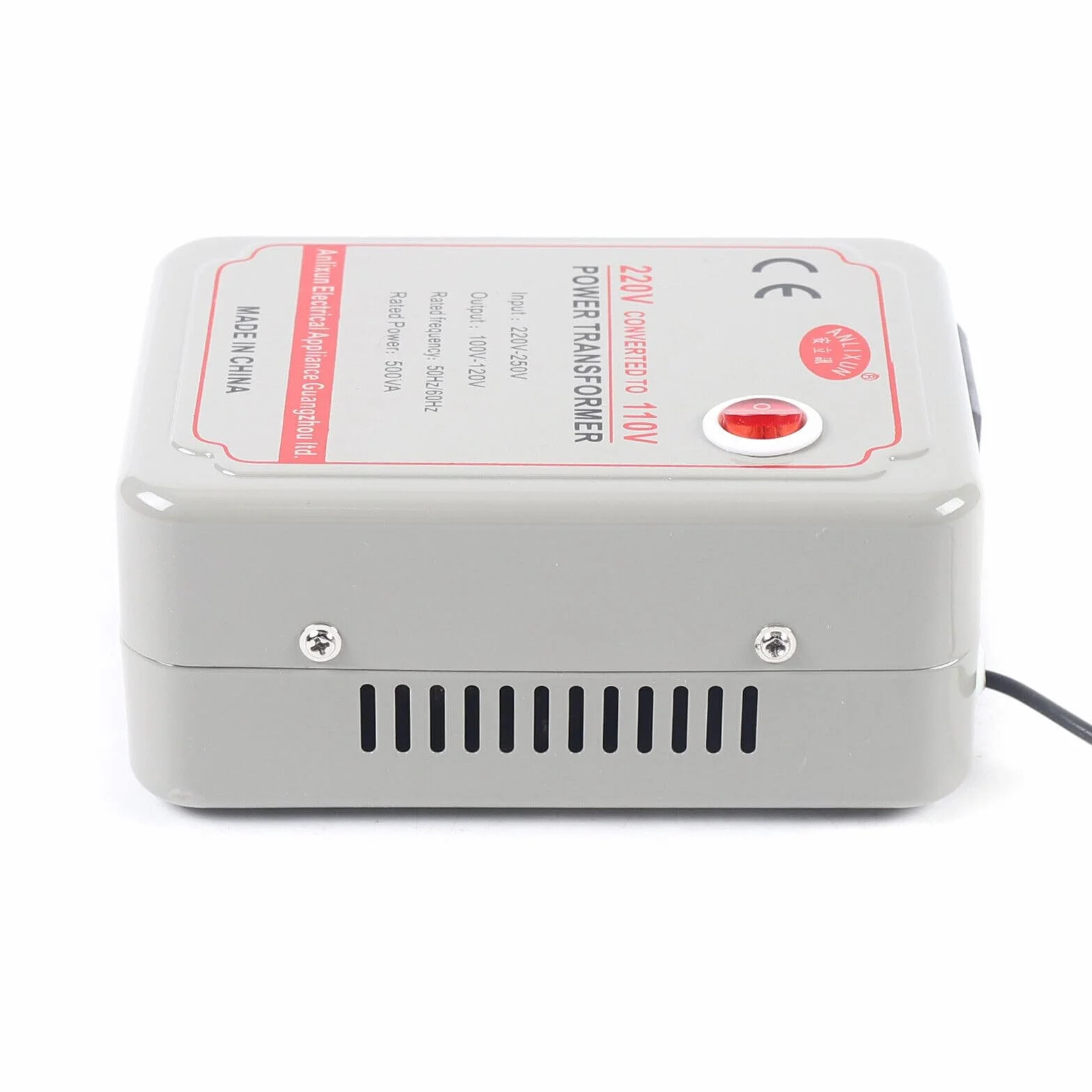 Transformador de voltaje variable potente Convertidor de voltaje Transformador para transformar aparatos eléctricos con un voltaje de 220V-250V en un voltaje de 100-120V.