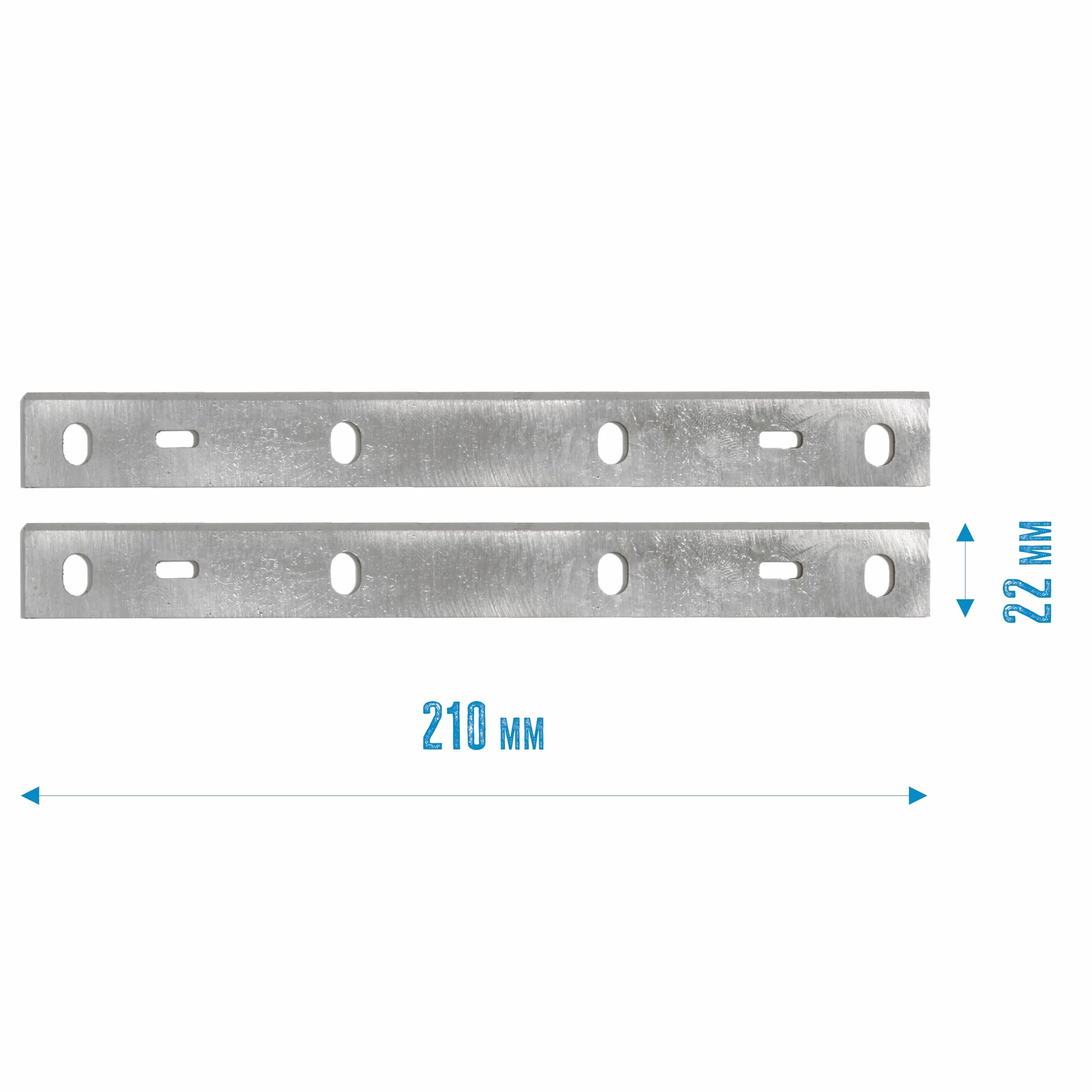 Güde 55138 Cuchillas de cepillado 2 unidades acero de alta velocidad plateado