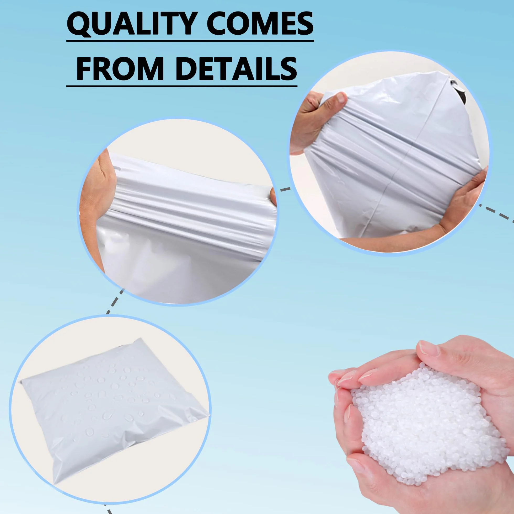 Sobres para Envios de Ropa 30x40cm Impermeables Opacos Blanco 30pcs