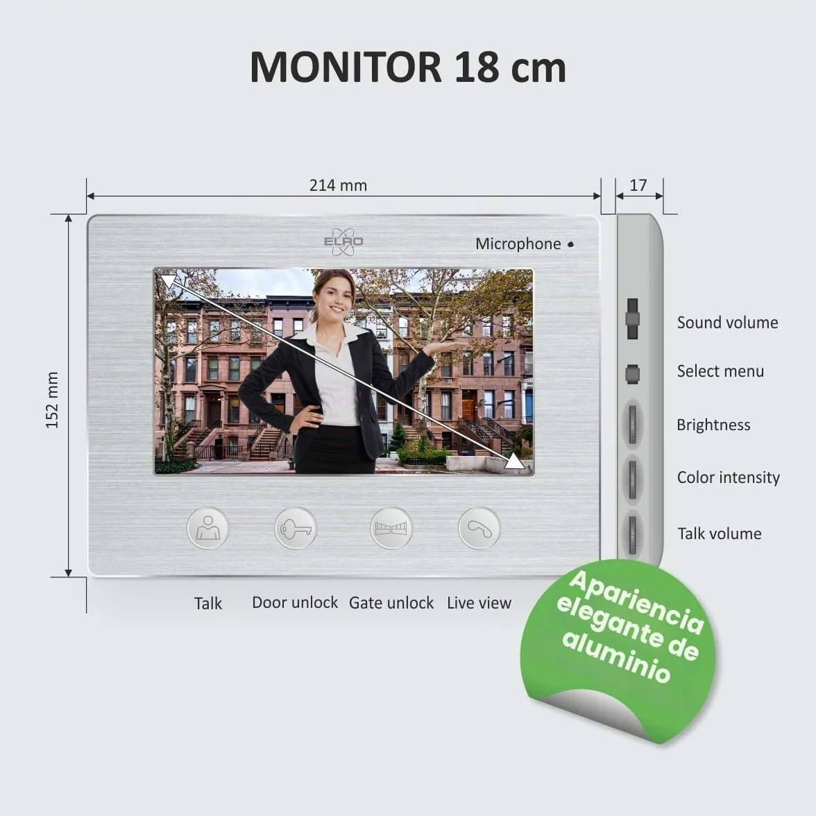 ELRO DV4000IP-2 Kit de Videoportero IP WiFi │ 2 Apartamentos │ Cámara 1080P Full HD con visión Nocturna │ Cable de 4 Hilos │ 16 Tonos de Llamada
