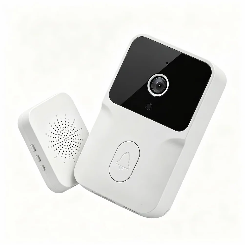 Timbre de vídeo WiFi 1080P con cámara y visión nocturna, audio bidireccional, detección de movimiento, seguridad inteligente para el hogar