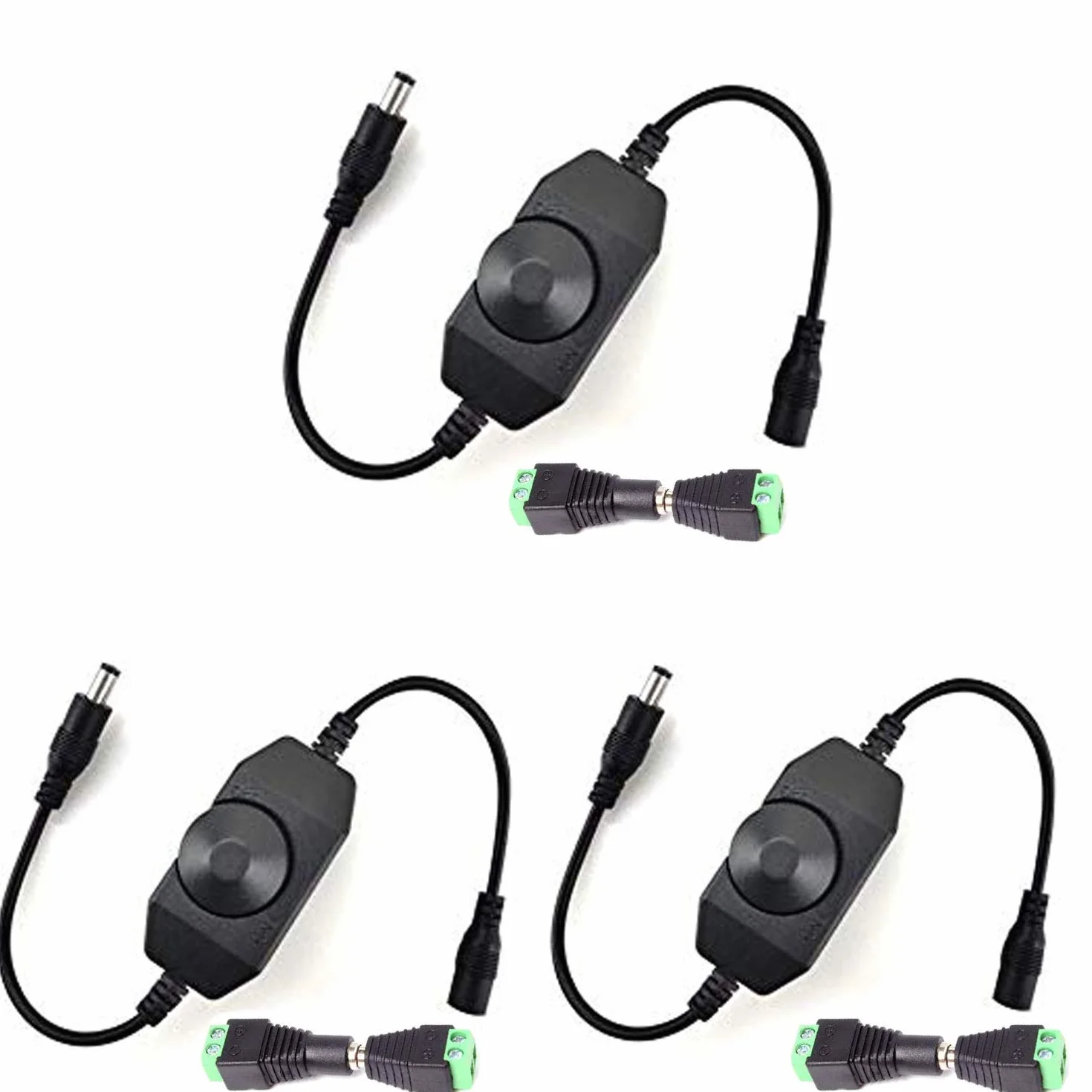 RUNCCI-YUN PWM - Regulador de intensidad LED (CC 12 V 6 A) para tiras SMD 5050 3528 2835 5630 y otros dispositivos de iluminación LED CC 12 V (3 unidades)