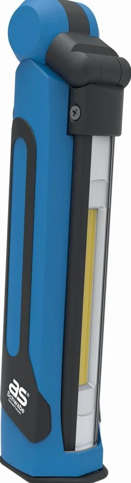 as - Schwabe 42824 - Lámpara de inspección profesional con base magnética, recargable, LED móvil para uso interior y exterior, color negro/azul