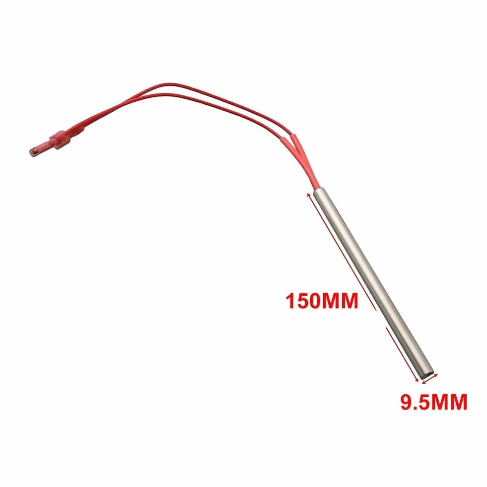 Barra de encendido de estufa de pellets de acero inoxidable de 300 W, 230 V, 9,5 mm de diámetro, 150 mm de longitud para modelos P6 P9 P12, pieza de calefacción eficiente